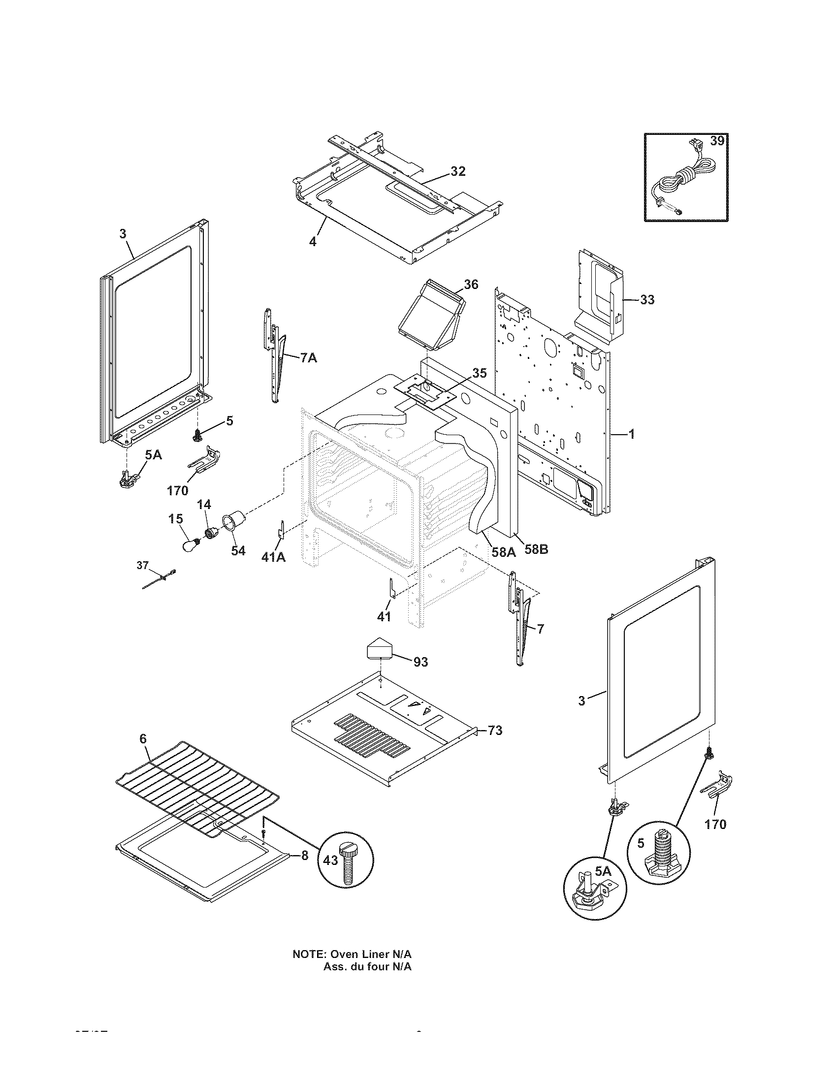 Kenmore 79070301700 body diagram