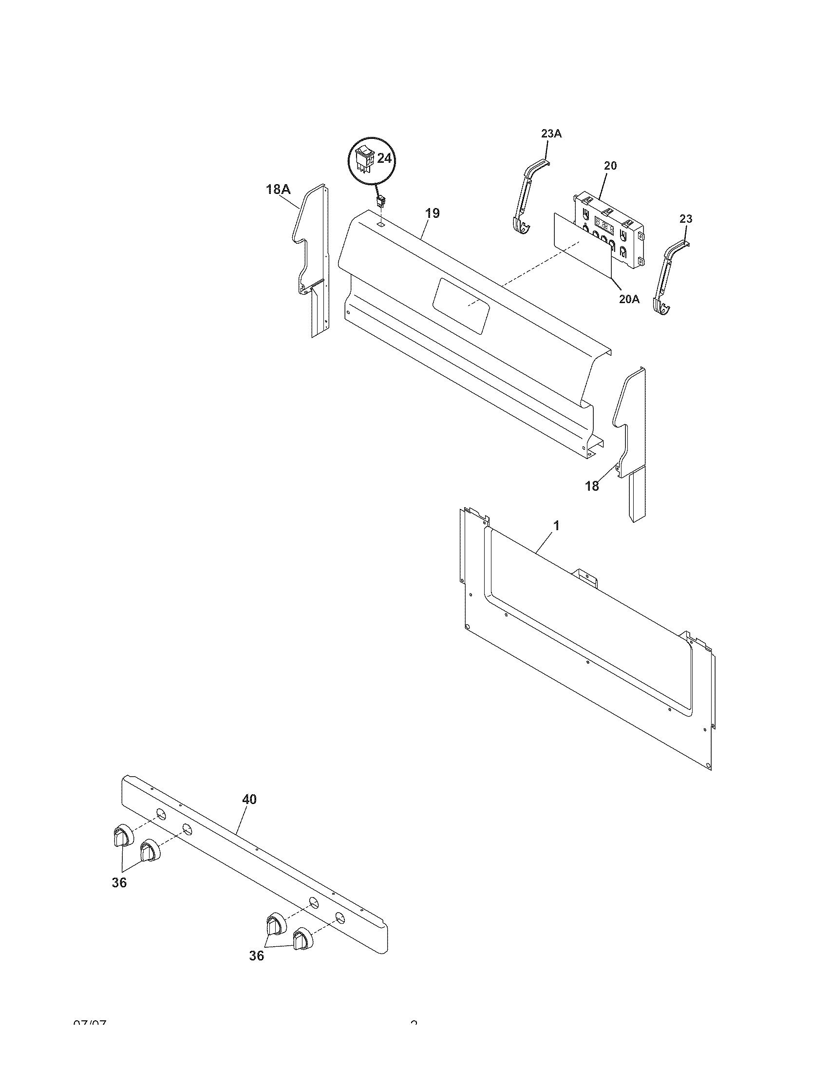 Kenmore 79070302700 backguard diagram