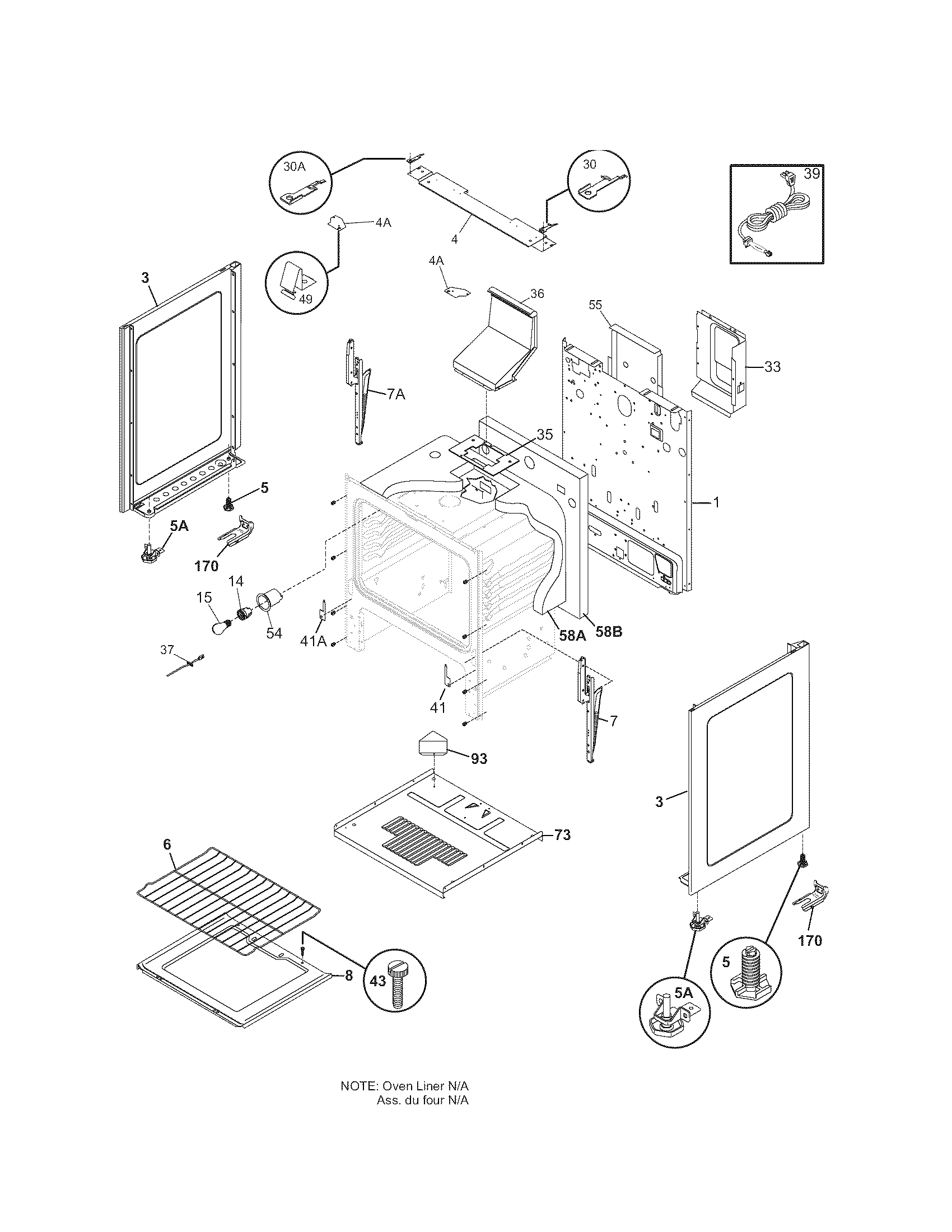 Kenmore 79070113700 body diagram