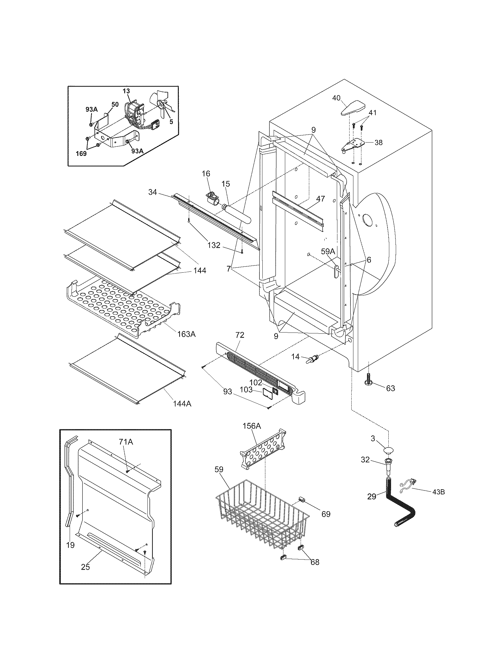Kenmore Elite 25326482101 cabinet diagram