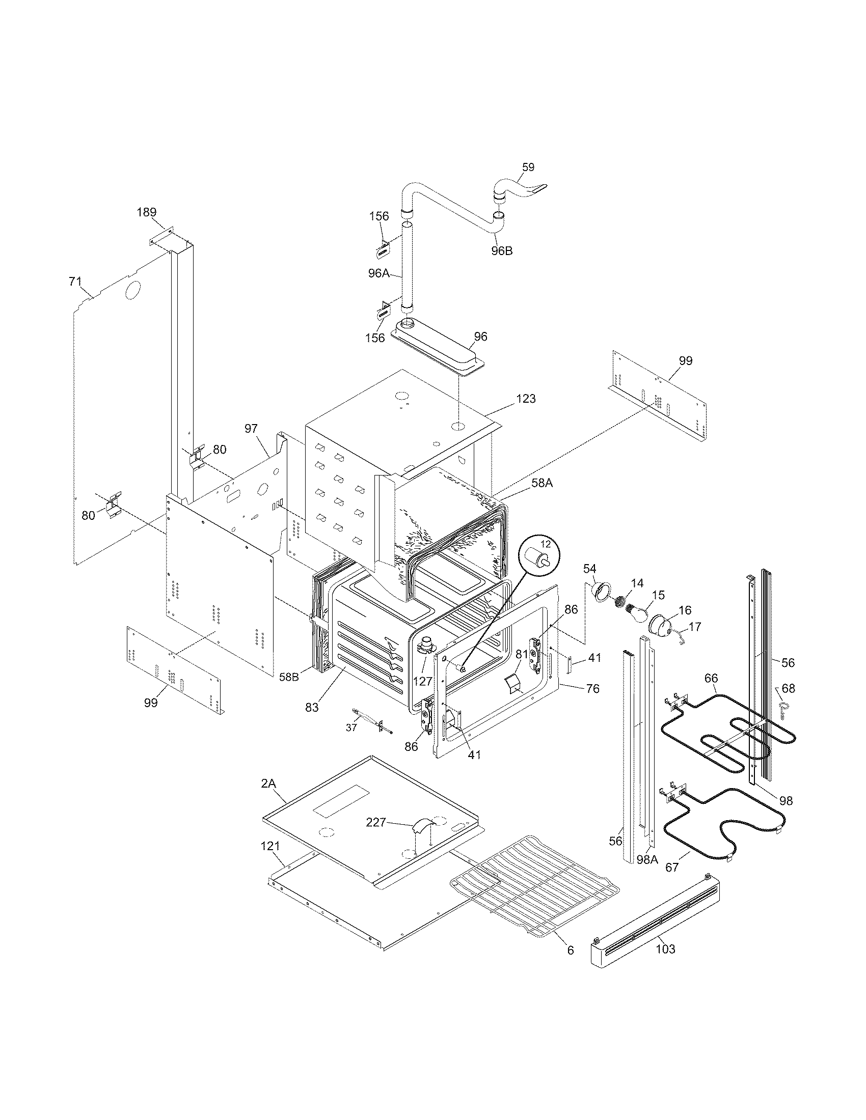 Kenmore 79041393403 lower oven diagram
