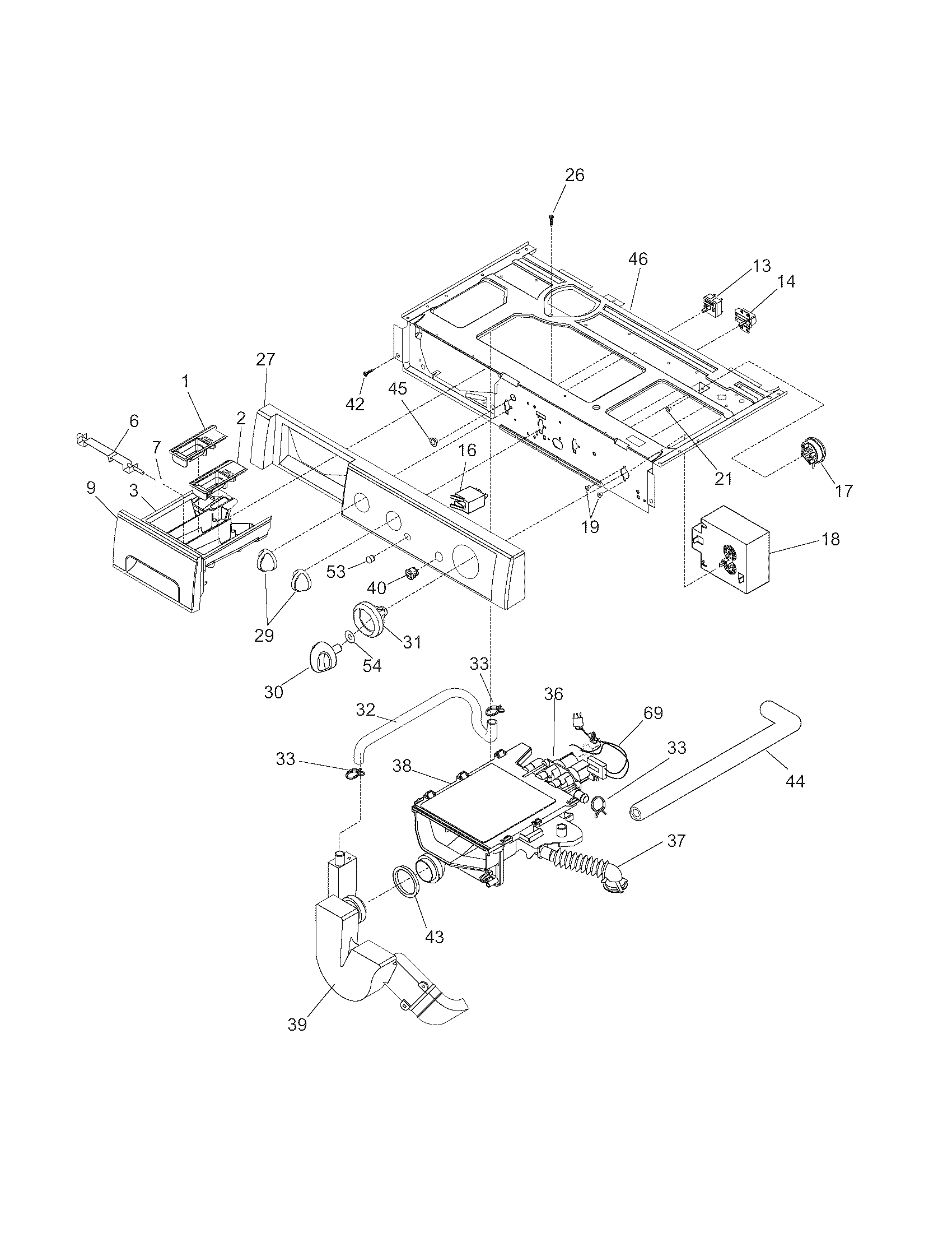 Frigidaire FTF530FS1 control panel diagram