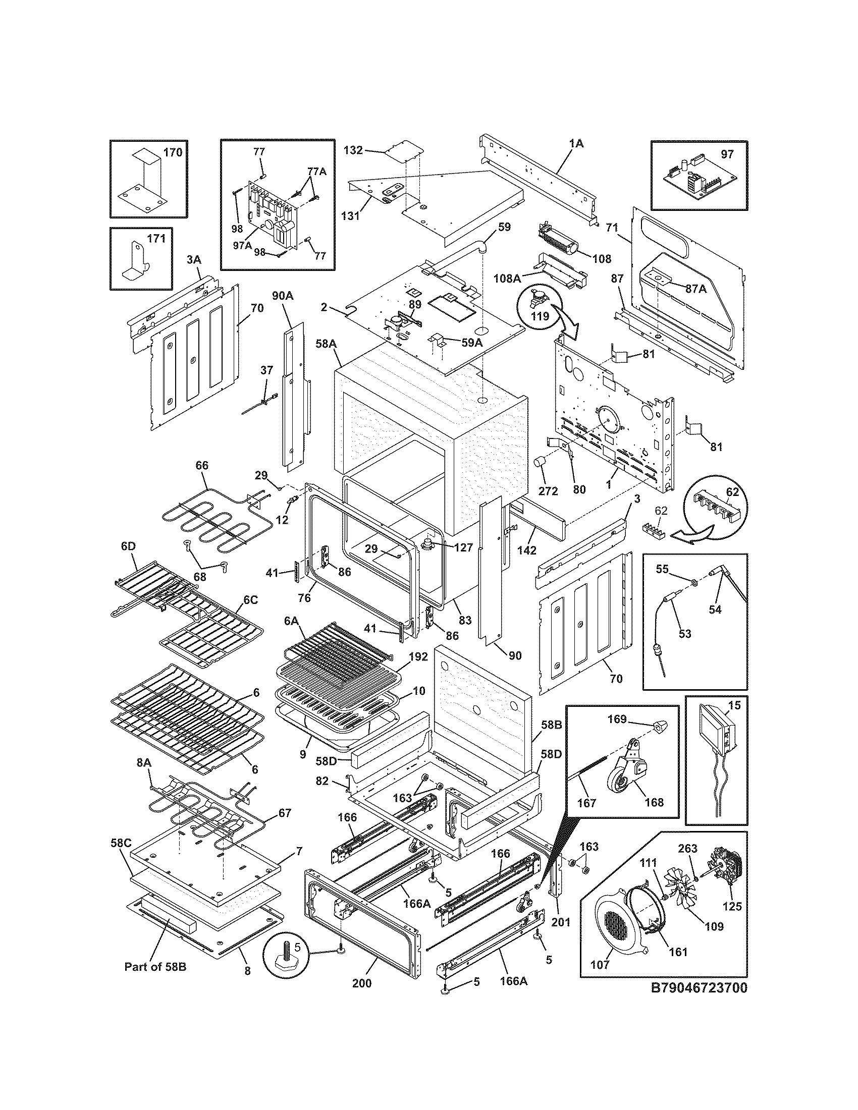 Kenmore Elite 79046723700 body diagram