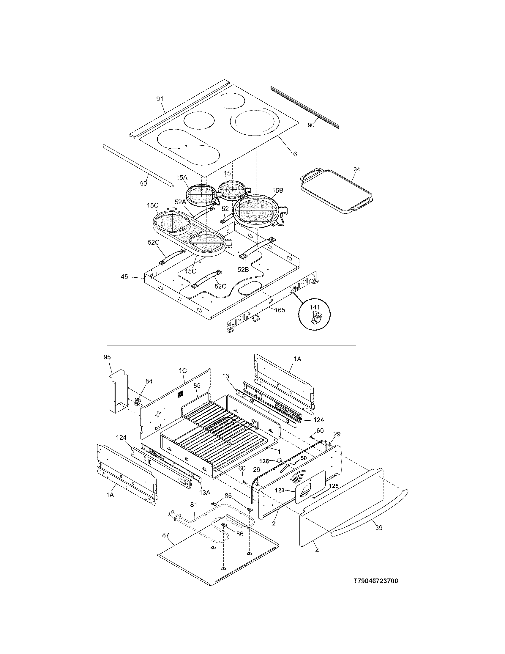 Kenmore Elite 79046723700 top/drawer diagram