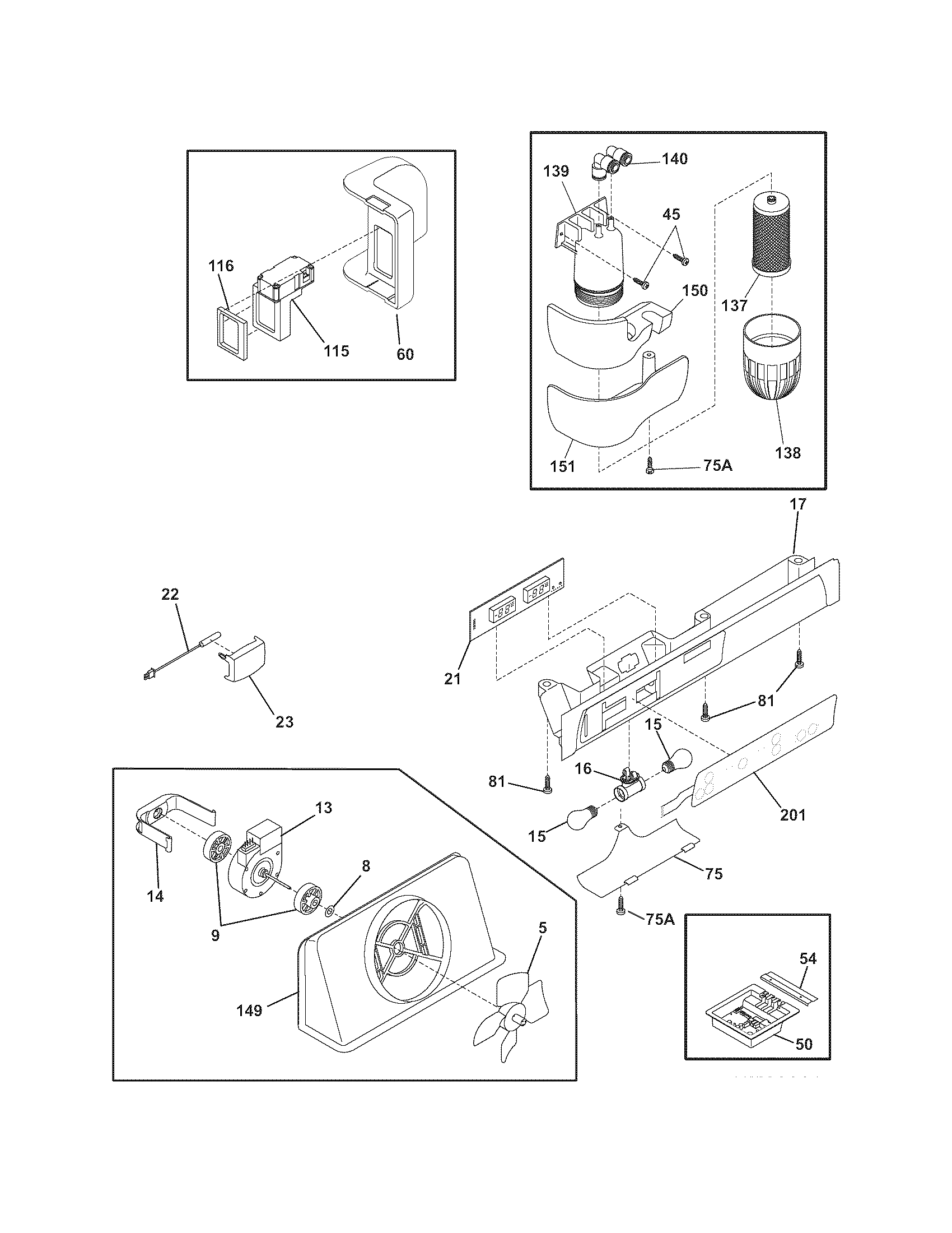 Frigidaire FSC23R5DWF controls diagram