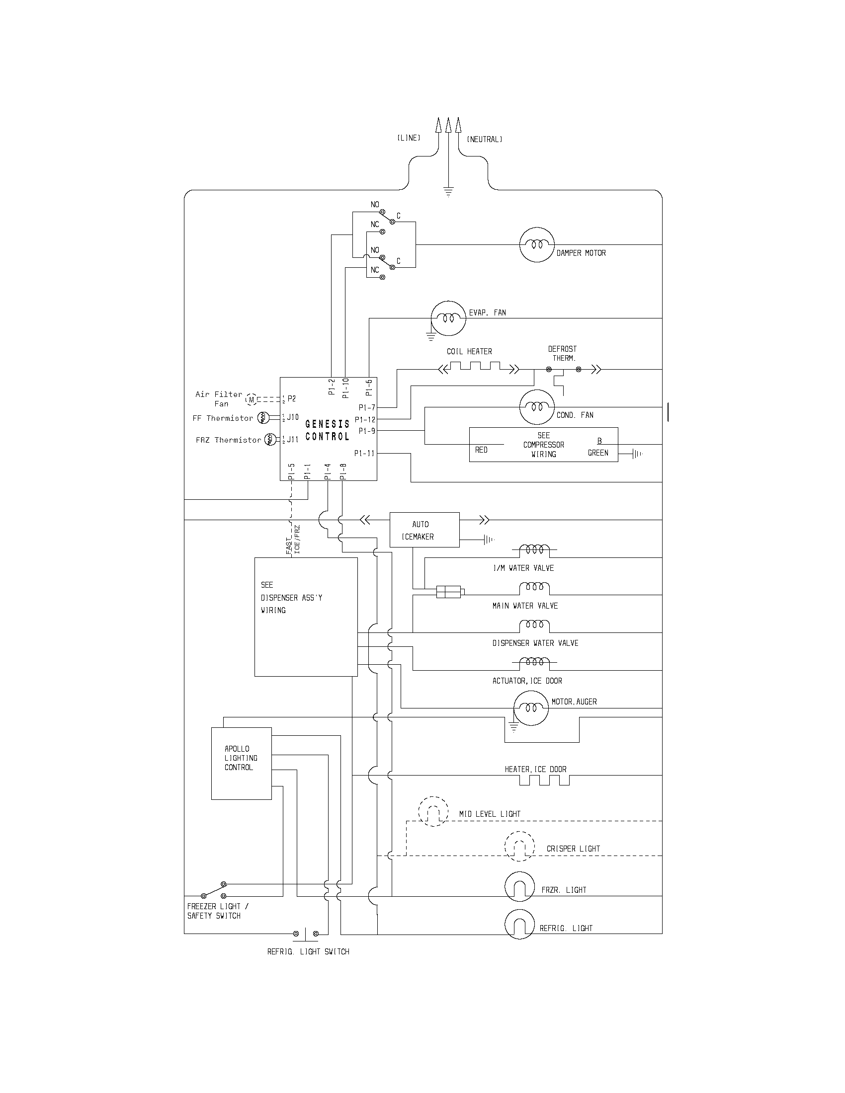Frigidaire PHSC39EHSS2 wiring schematic diagram