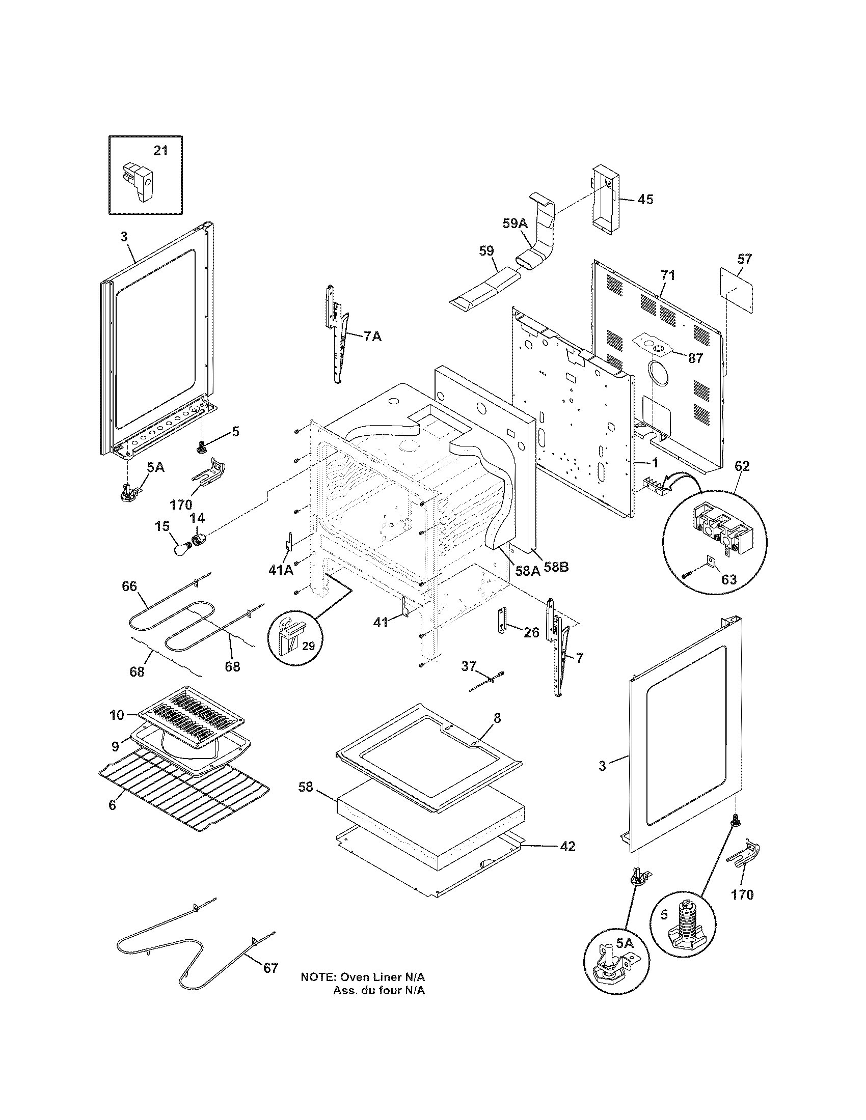 Kenmore 79095049700 body diagram