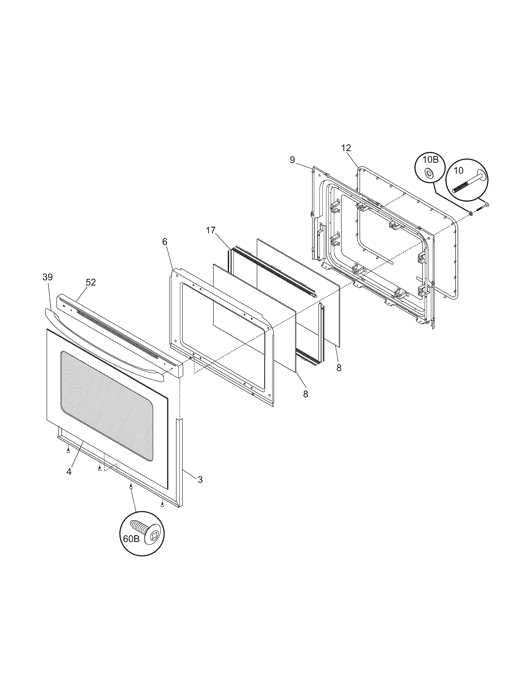 Kenmore 79095049700 door diagram