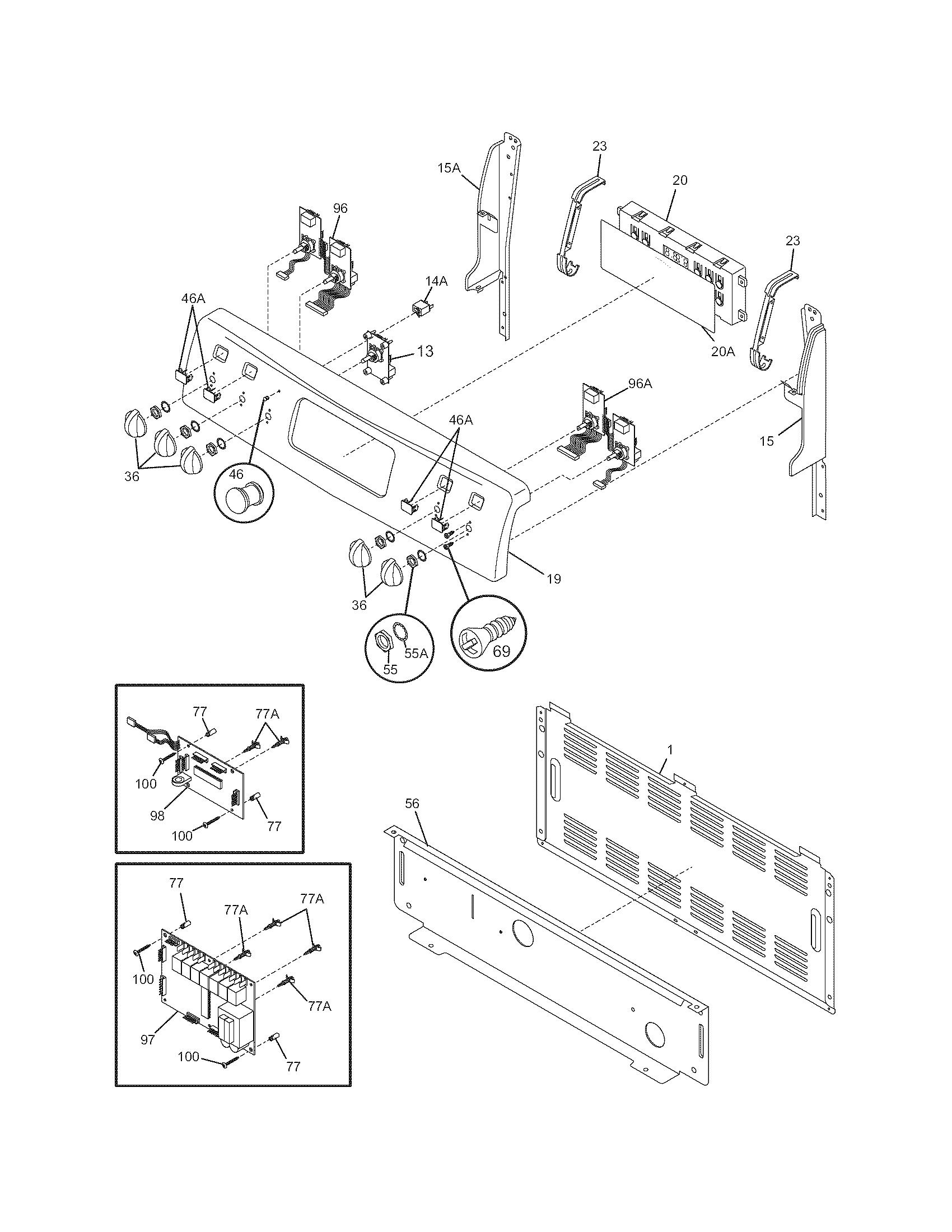 Frigidaire FEFLMC55GCA backguard diagram
