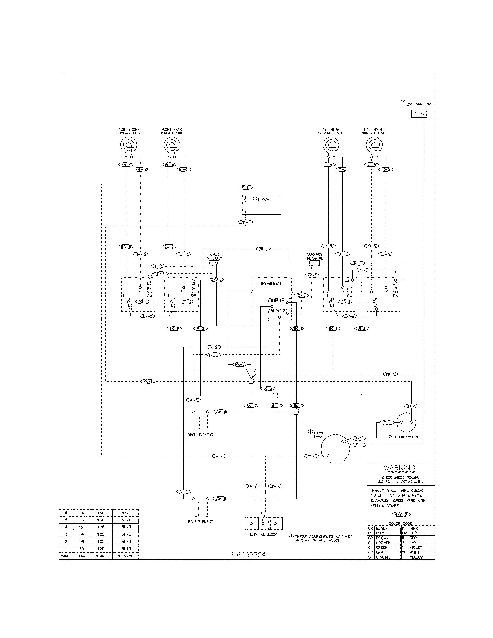Tappan TEF317BWF wiring diagram diagram