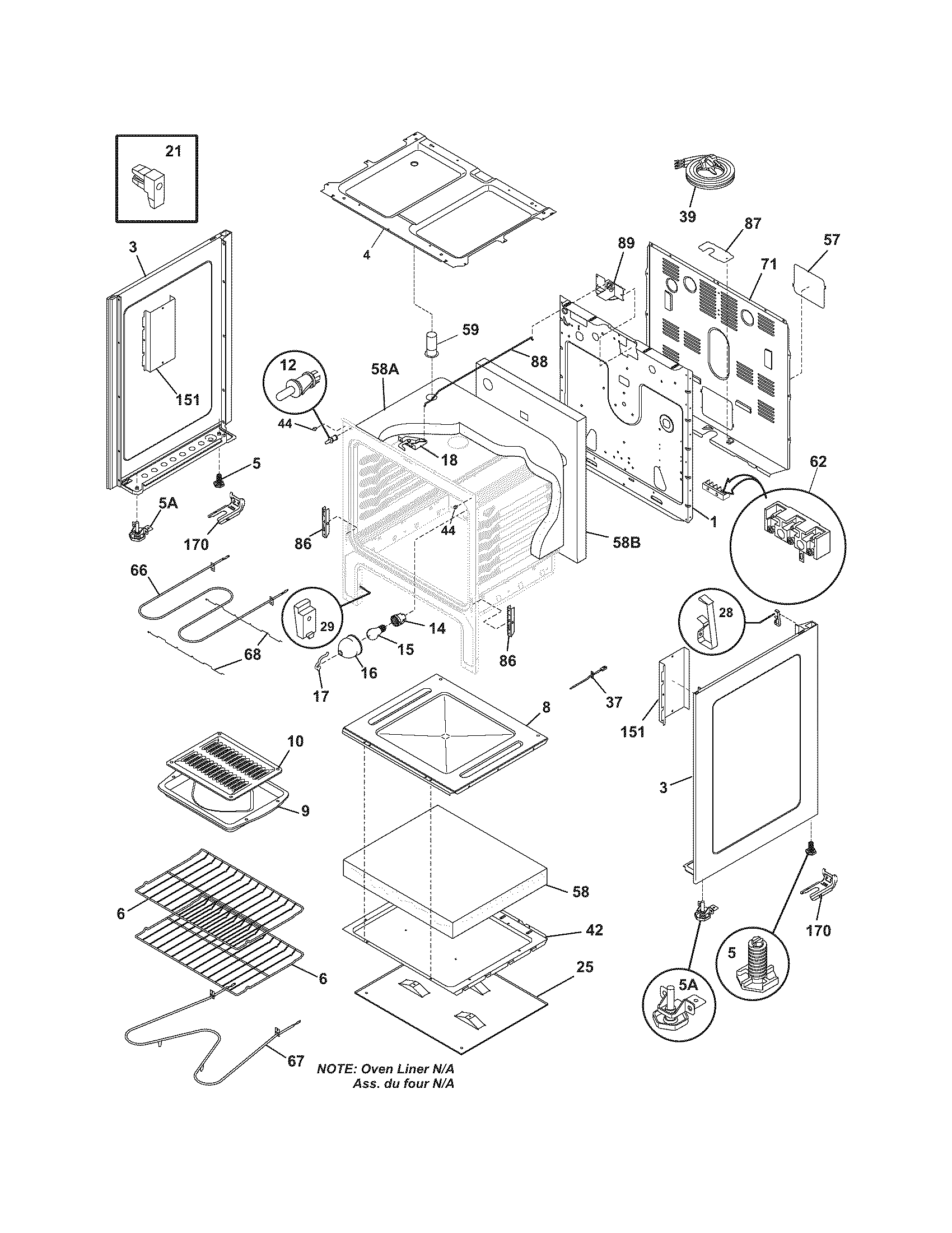 Crosley CCRE350GBBA body diagram