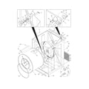 Frigidaire FEQB2152FE1 cabinet/drum diagram