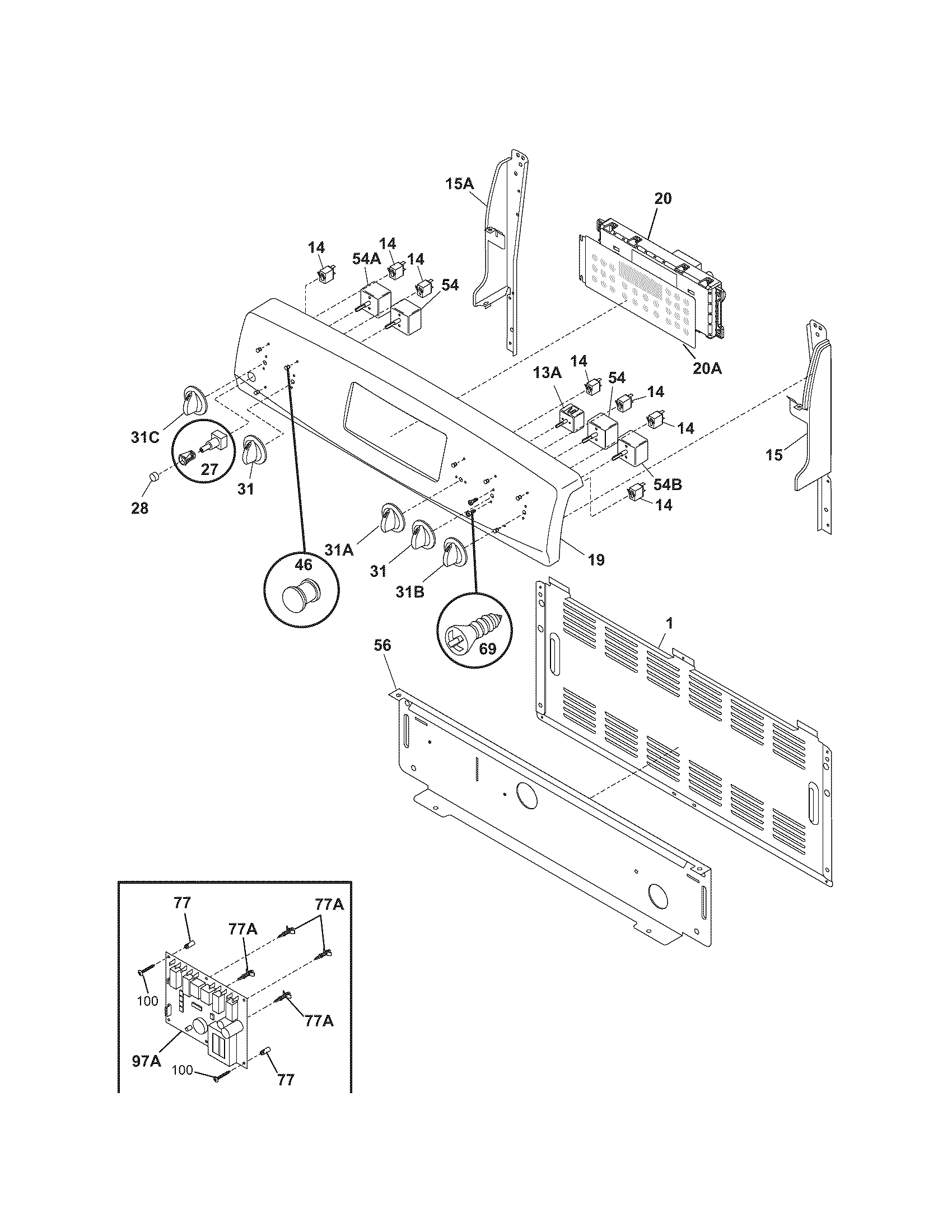Kenmore 79094452700 backguard diagram