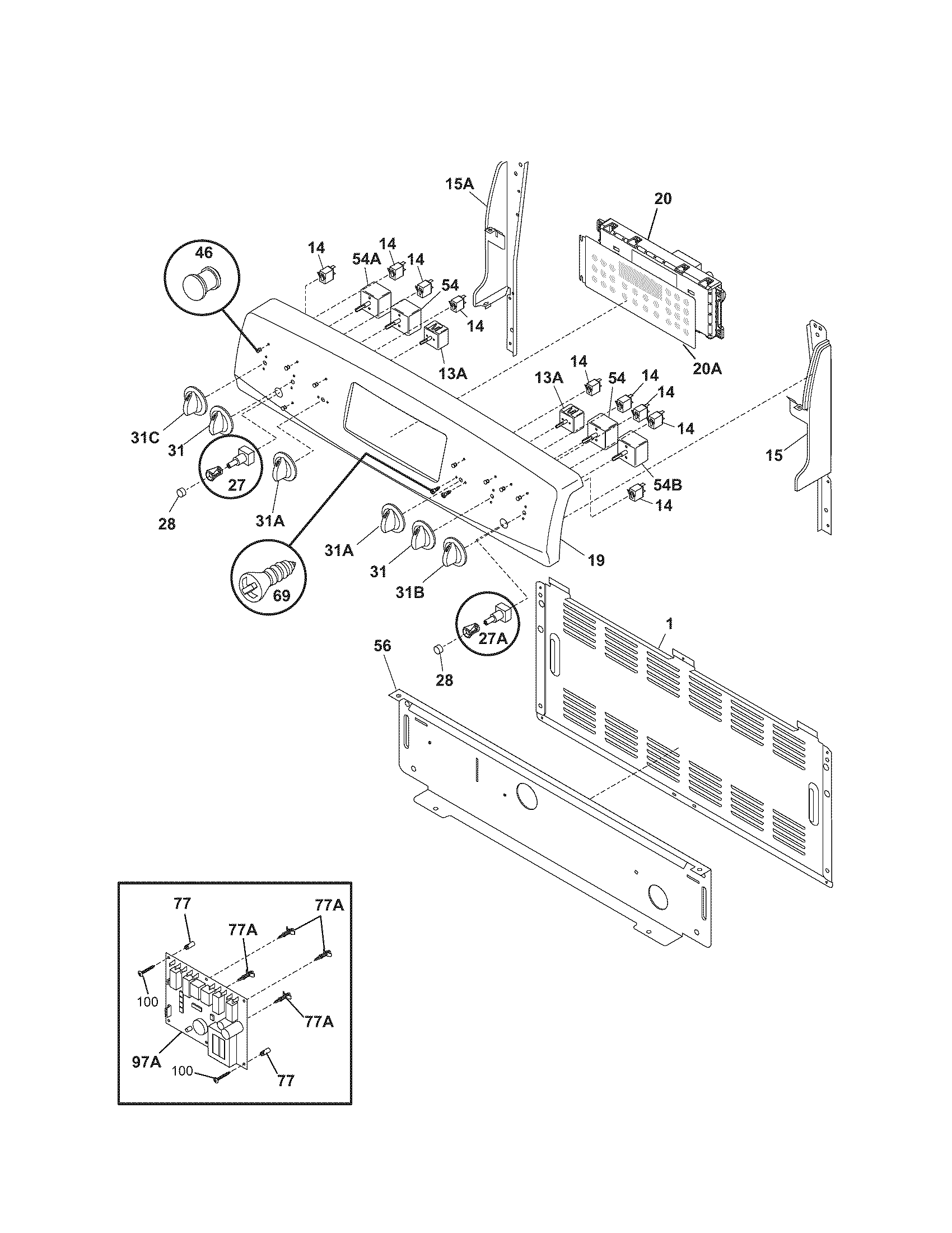 Kenmore 79094464700 backguard diagram