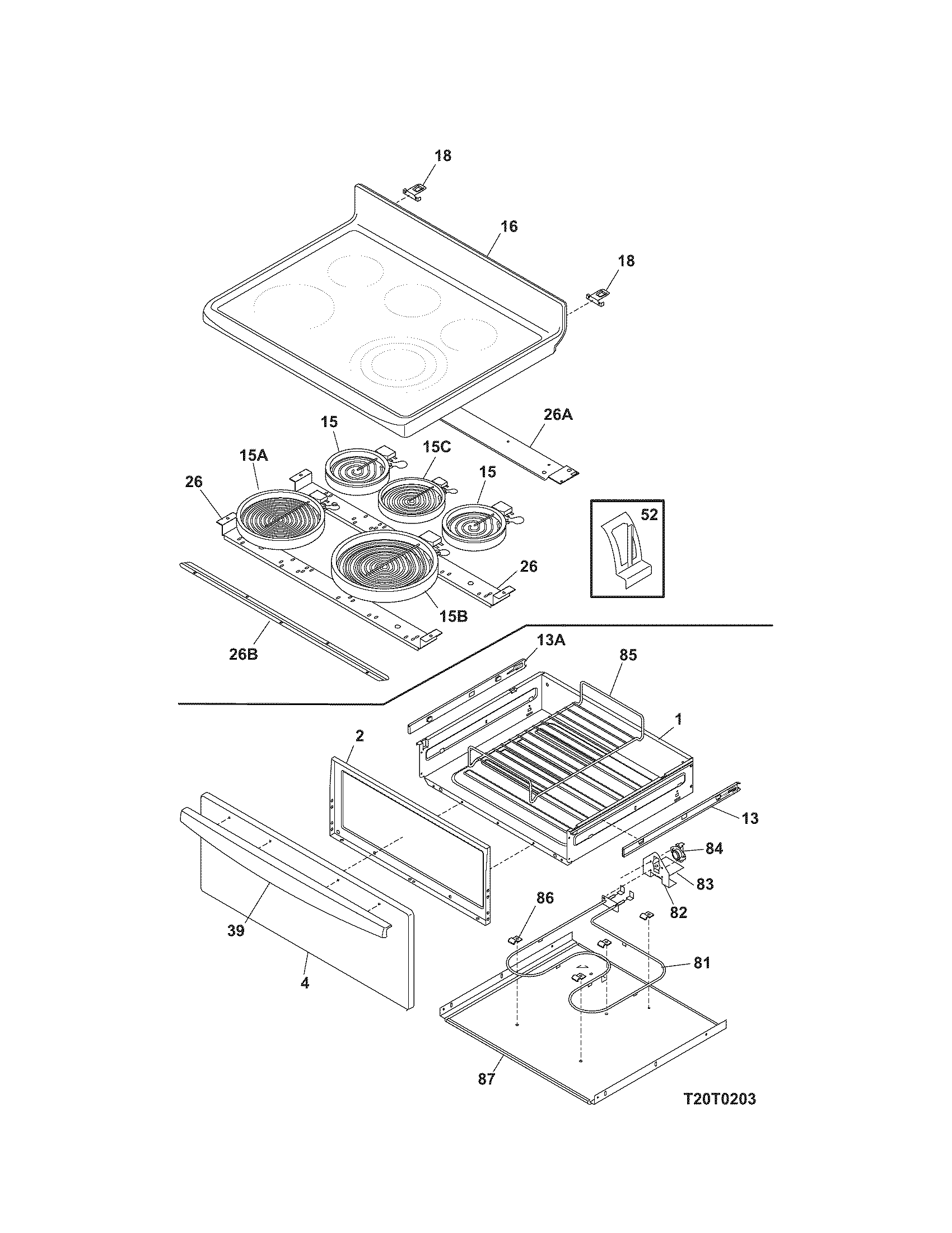 Kenmore 79094464700 top/drawer diagram