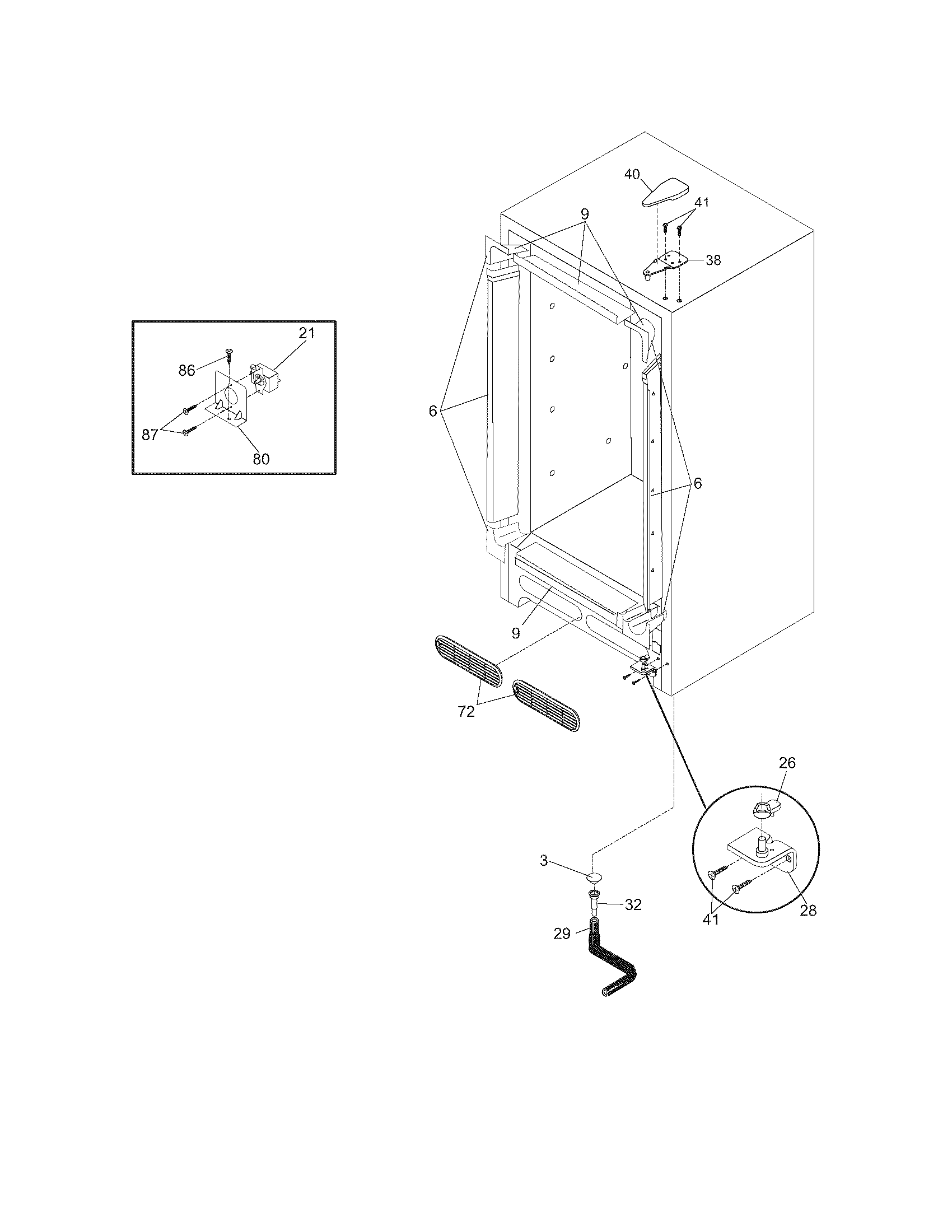 Crosley FMR15 cabinet diagram