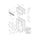 Frigidaire GLHT188WHW3 door diagram