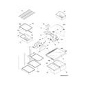 Frigidaire GLHT188WHW3 shelves diagram
