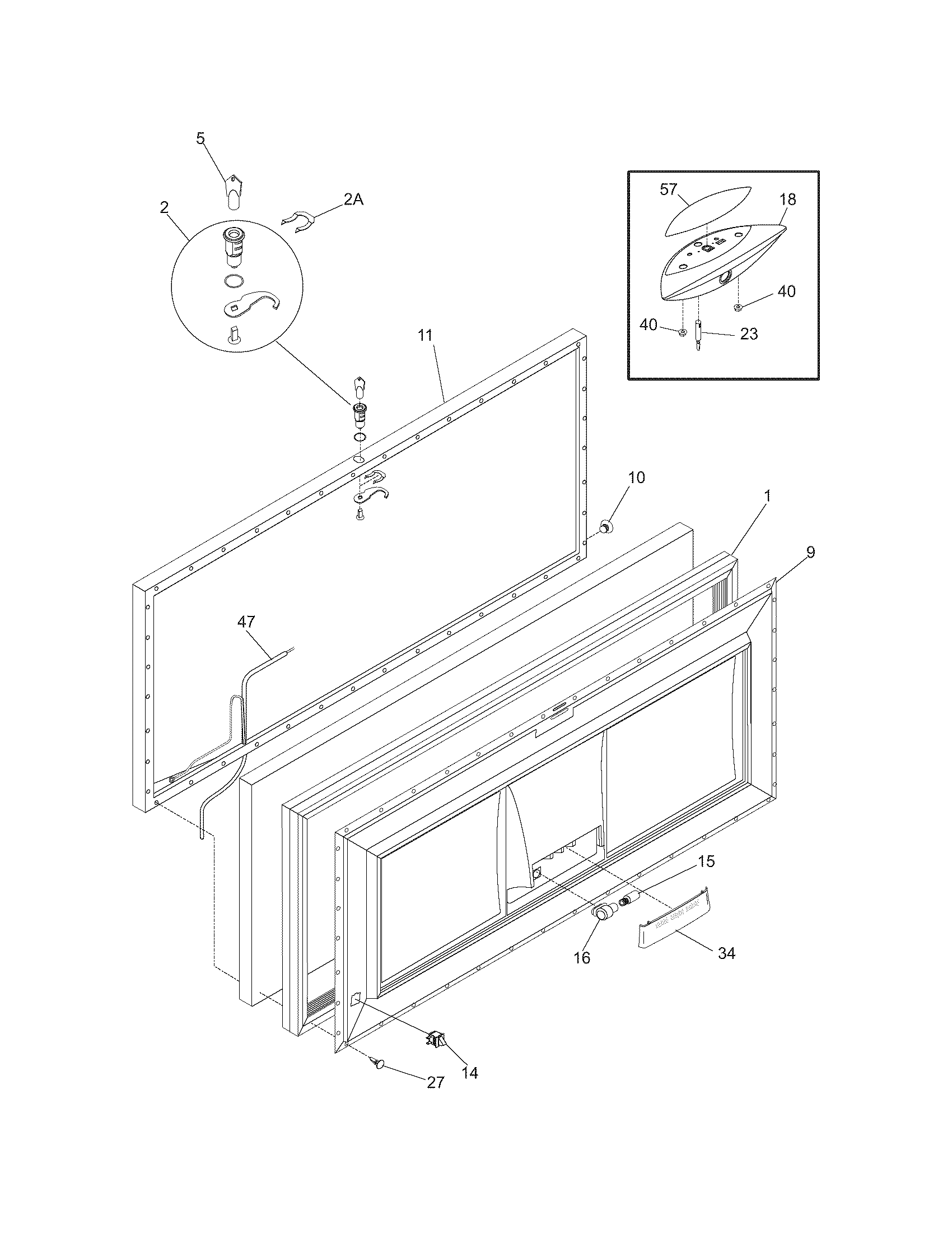 Frigidaire GLFN1326GW0 door diagram
