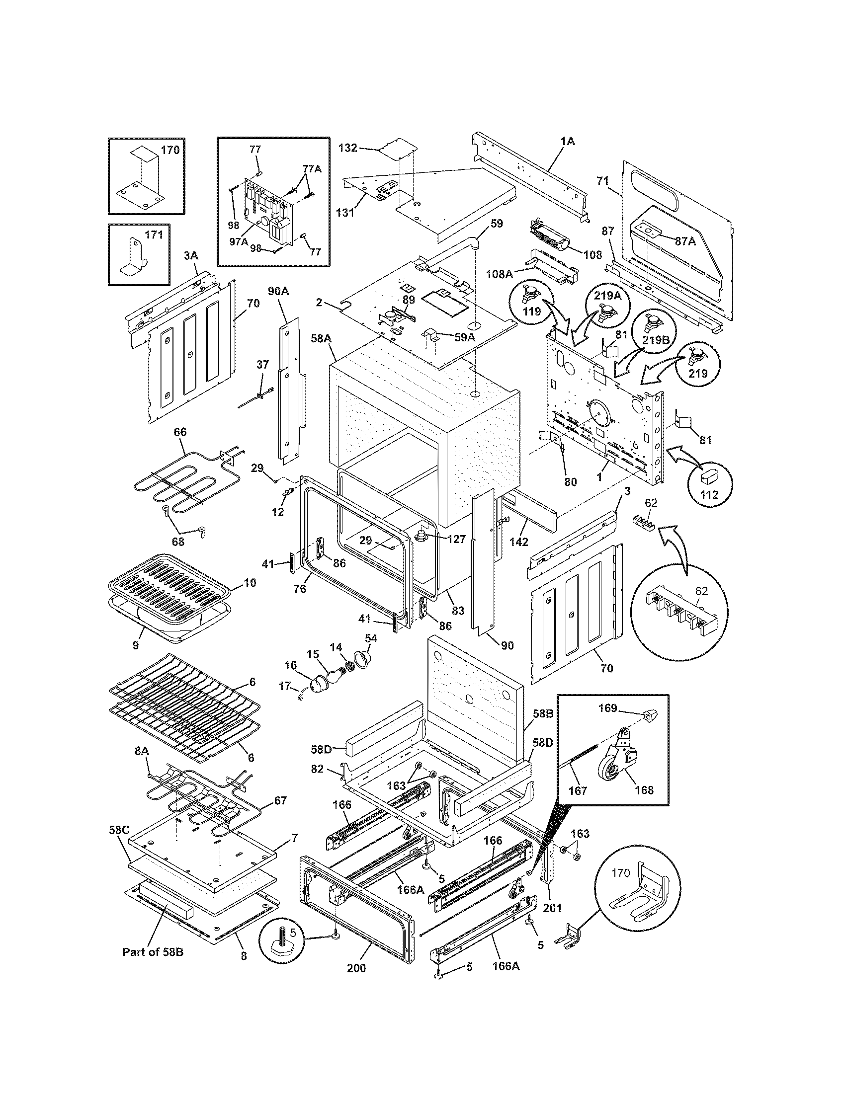 Kenmore 79046699700 body diagram
