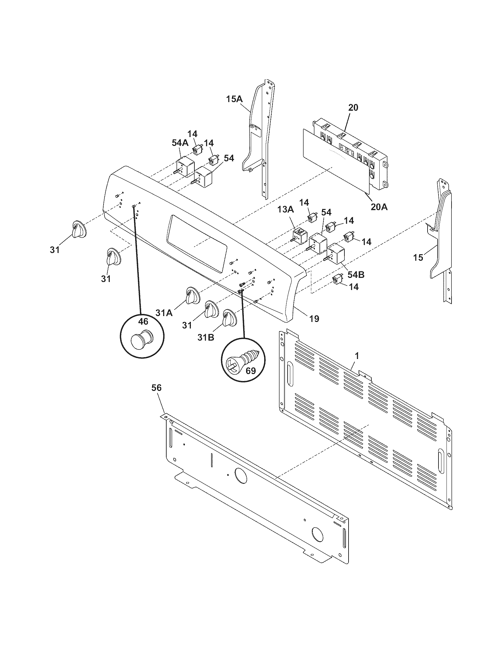 Kenmore 79094382700 backguard diagram