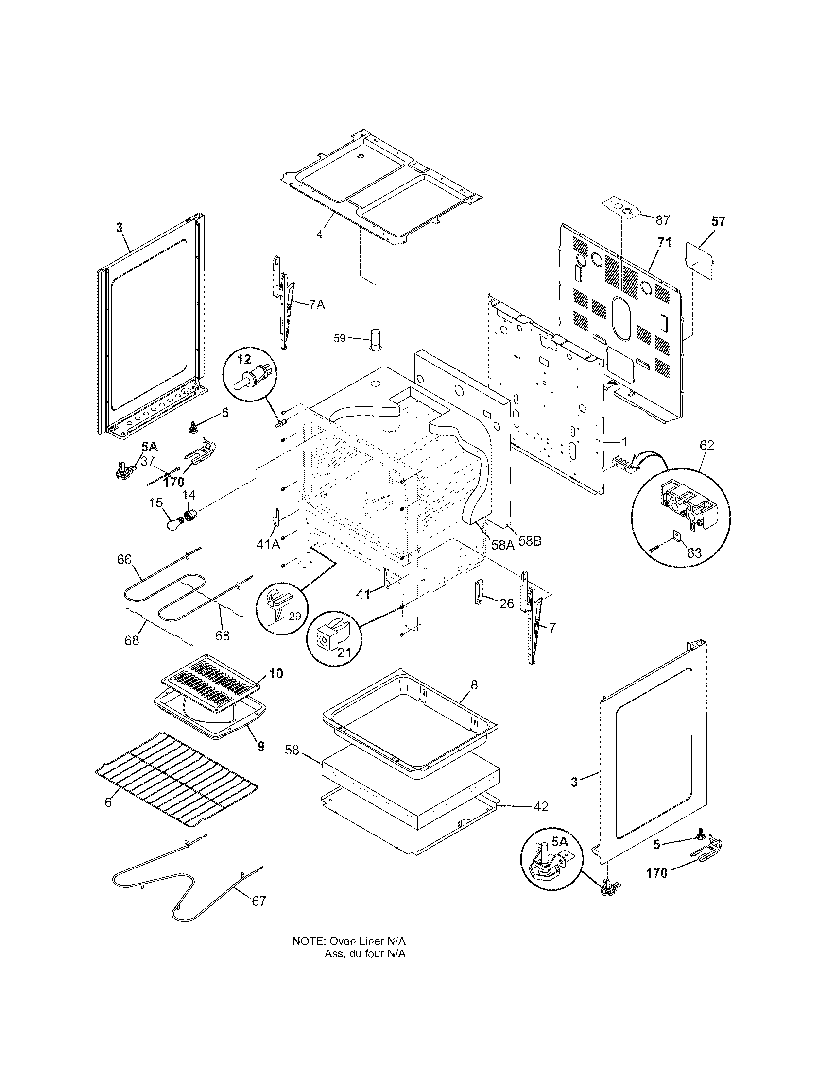 Kenmore 79091063700 body diagram
