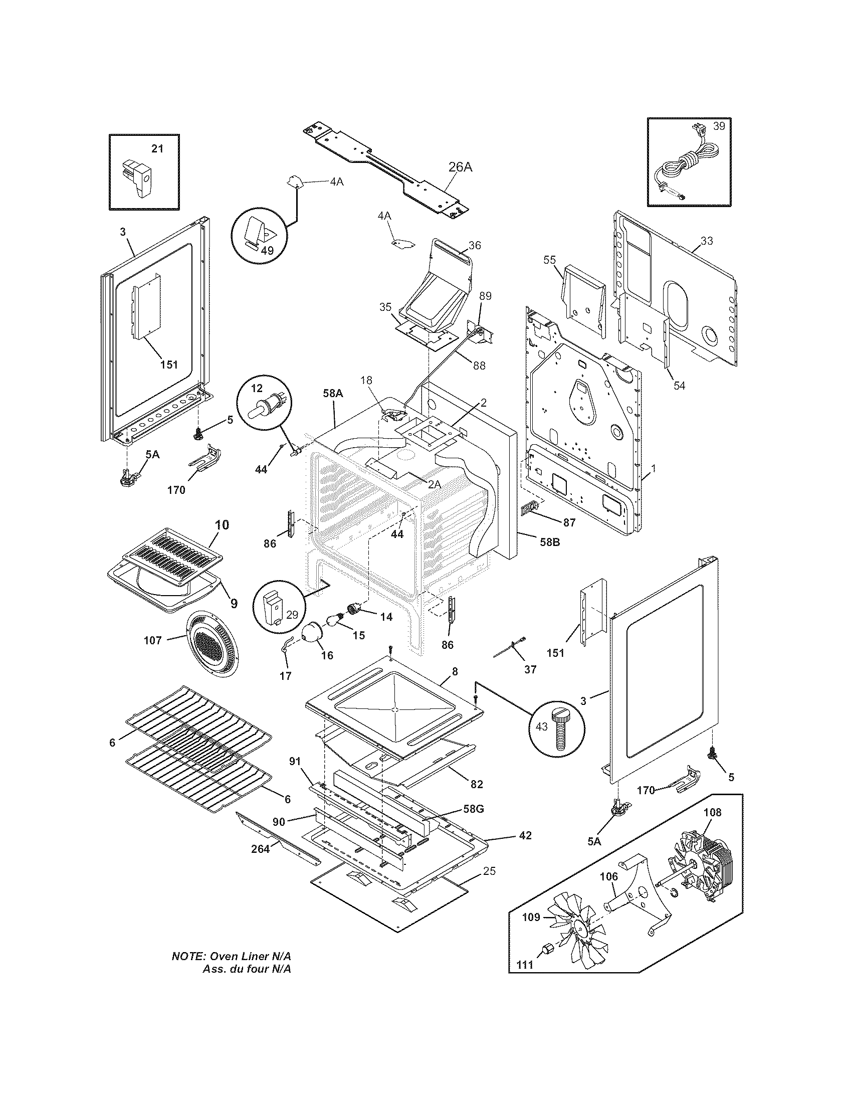 Frigidaire FGFB79GSB body diagram