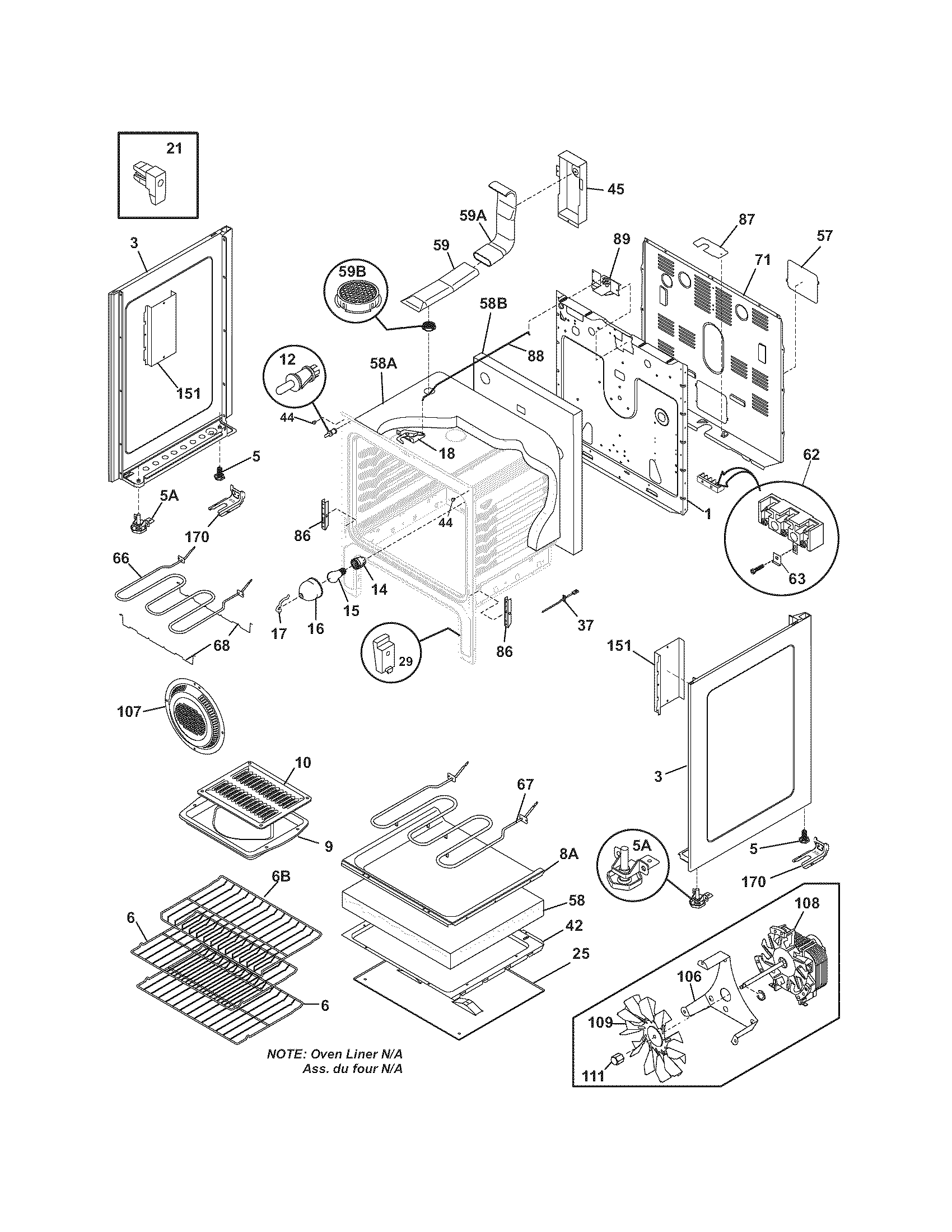 Crosley CRE3890GSSA body diagram