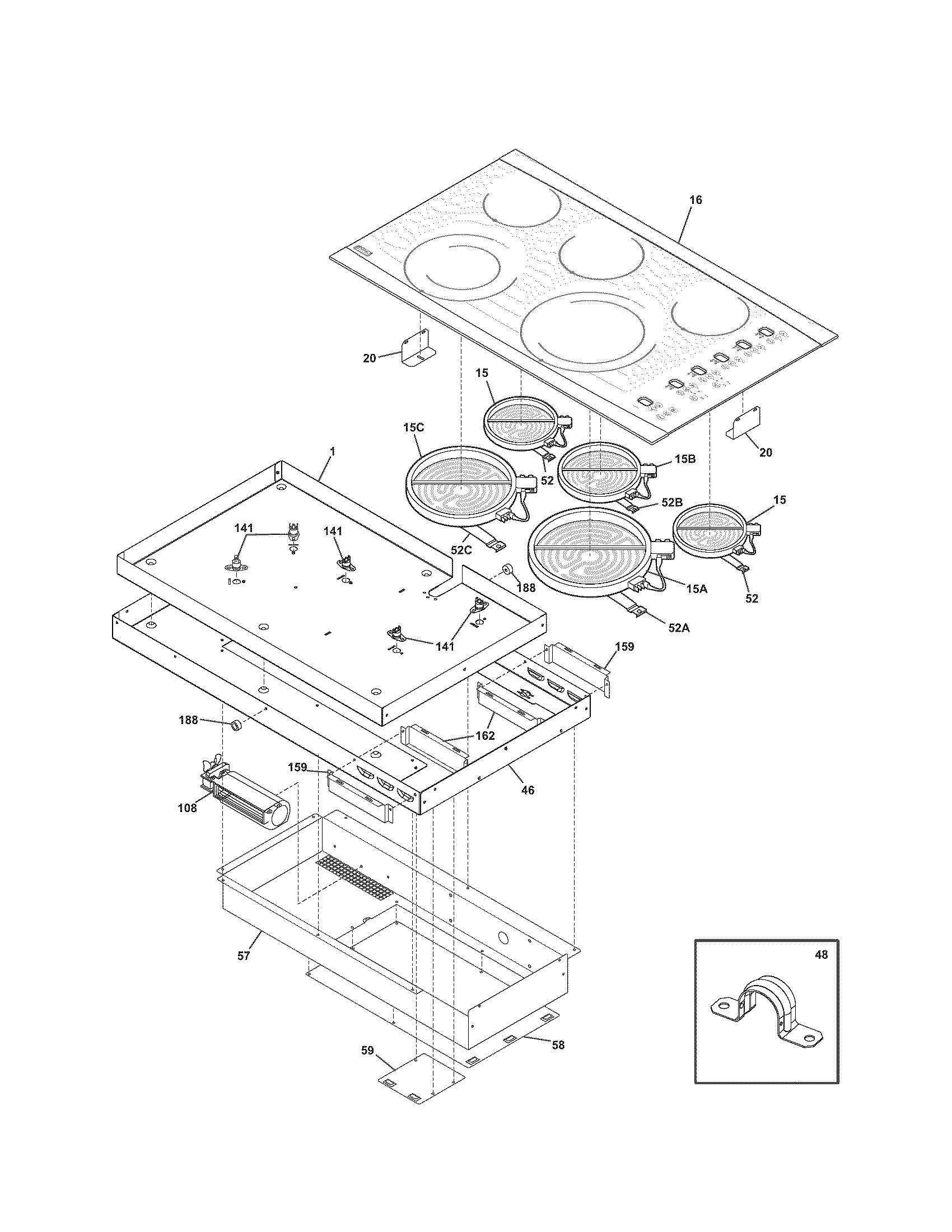 Kenmore Elite 79044389700 maintop diagram