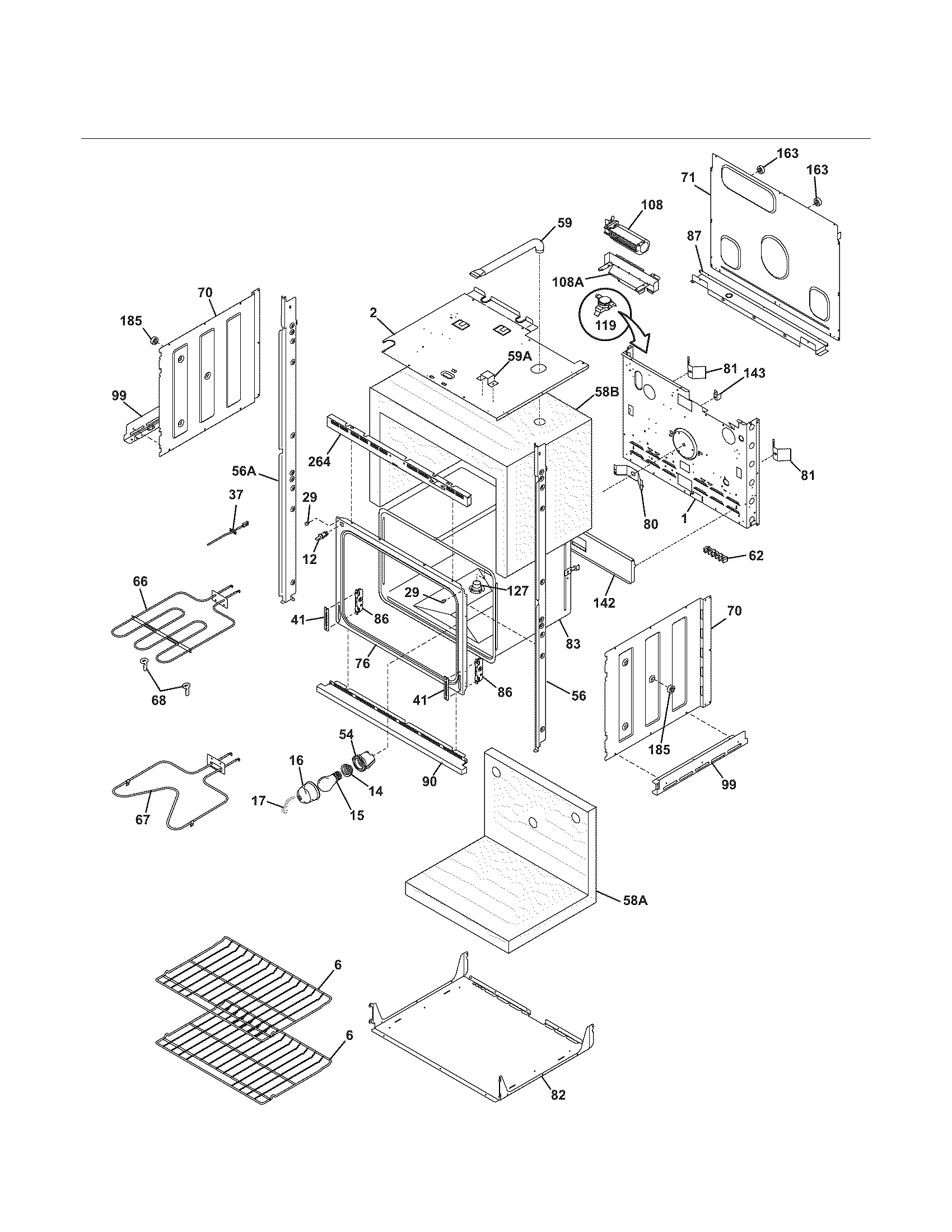 Kenmore 79047733407 lower oven diagram