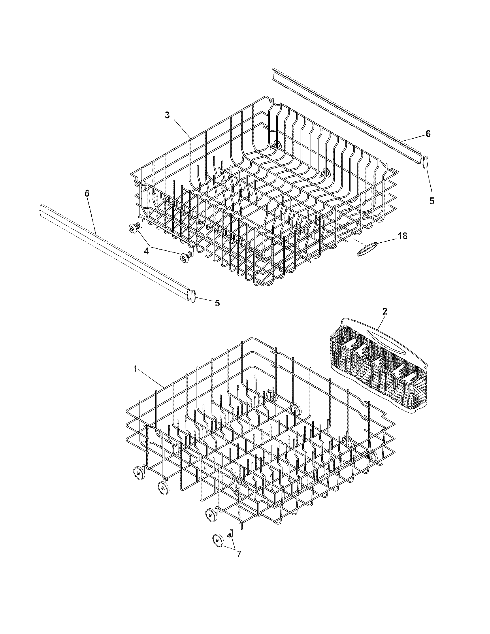Frigidaire FDB1200RGS0 racks diagram