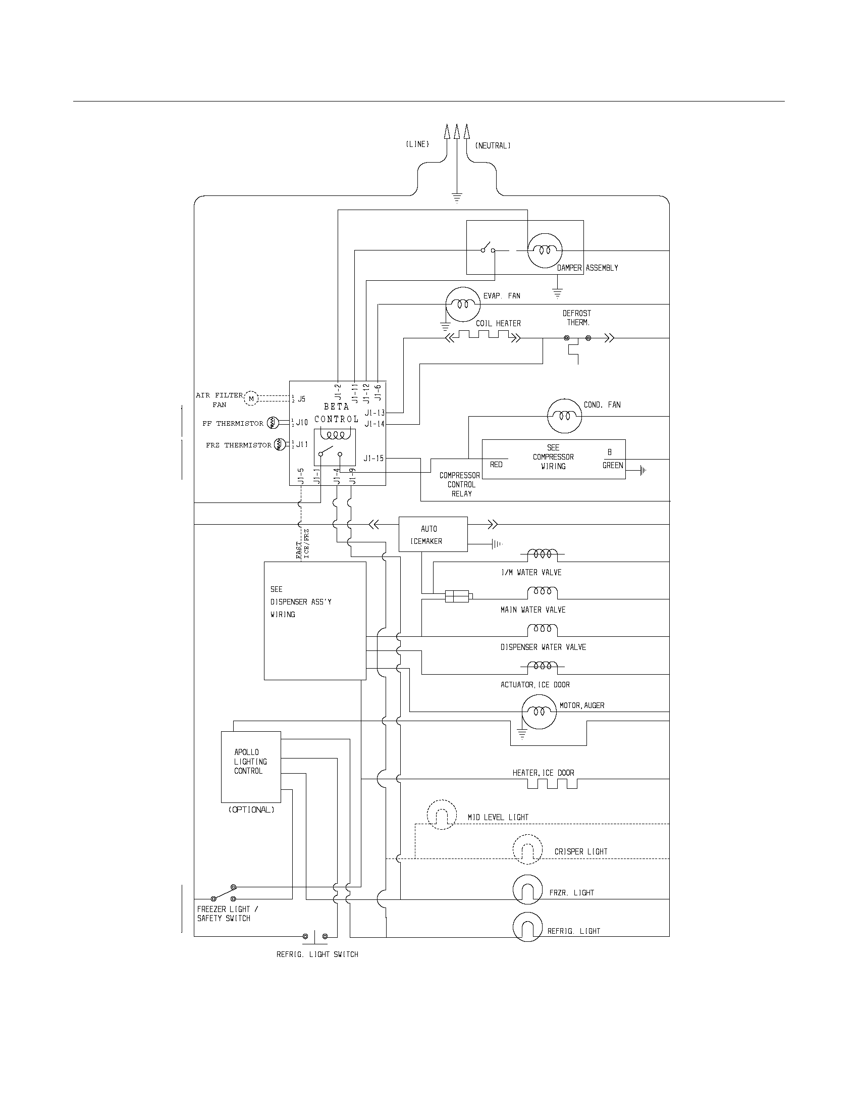 Frigidaire GLHS38EGPW6 wiring schematic diagram