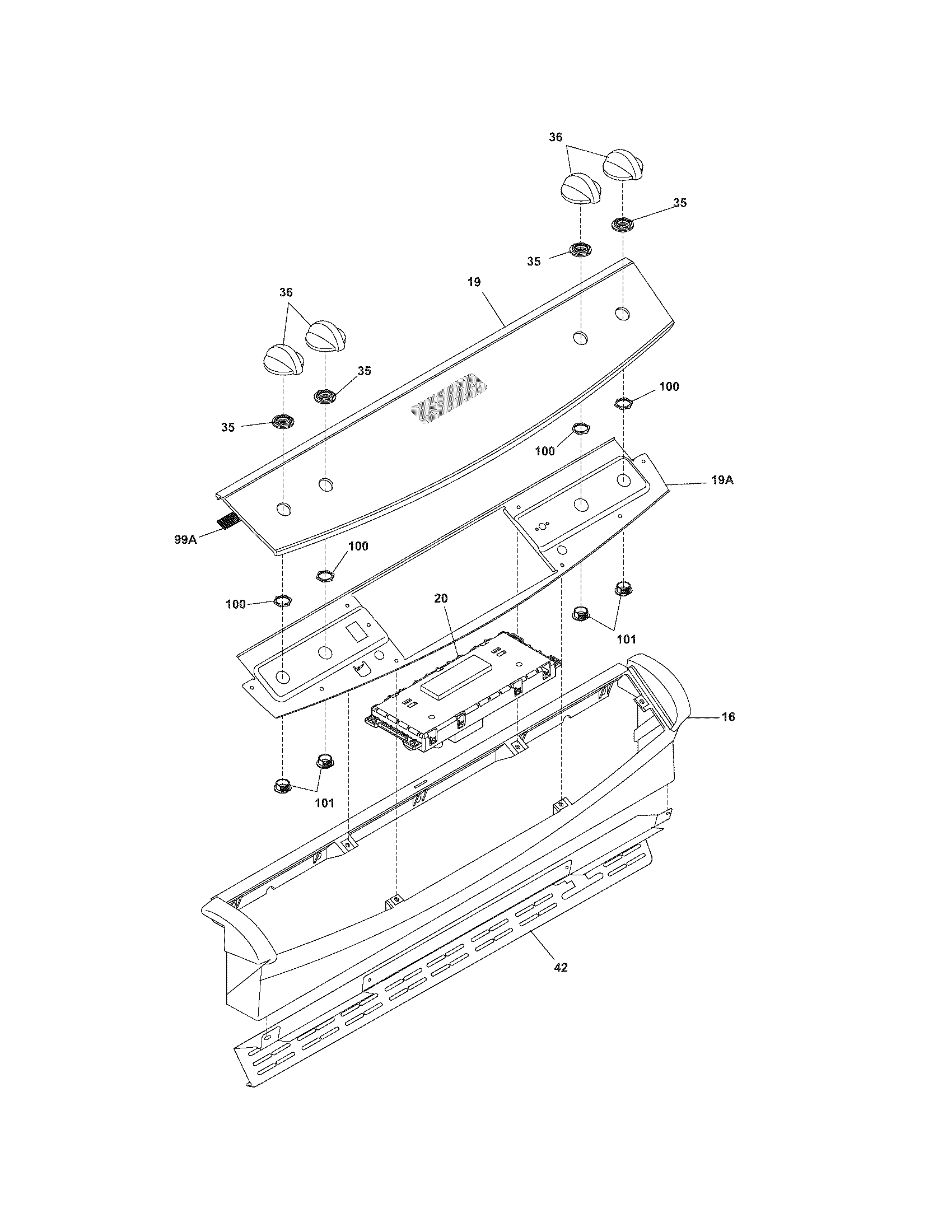 Frigidaire GLGS389FBD backguard diagram