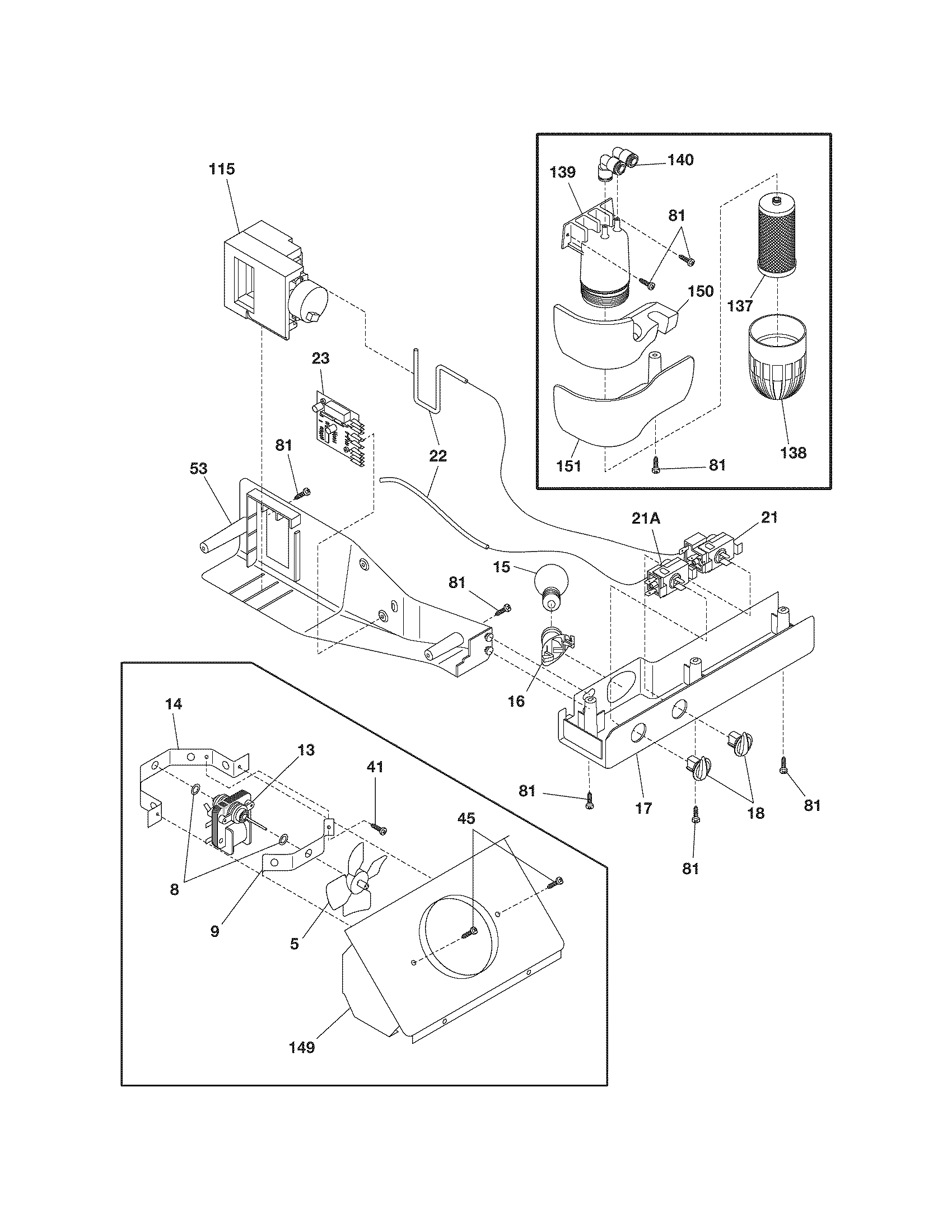 Frigidaire FRS26XABQ1 controls diagram