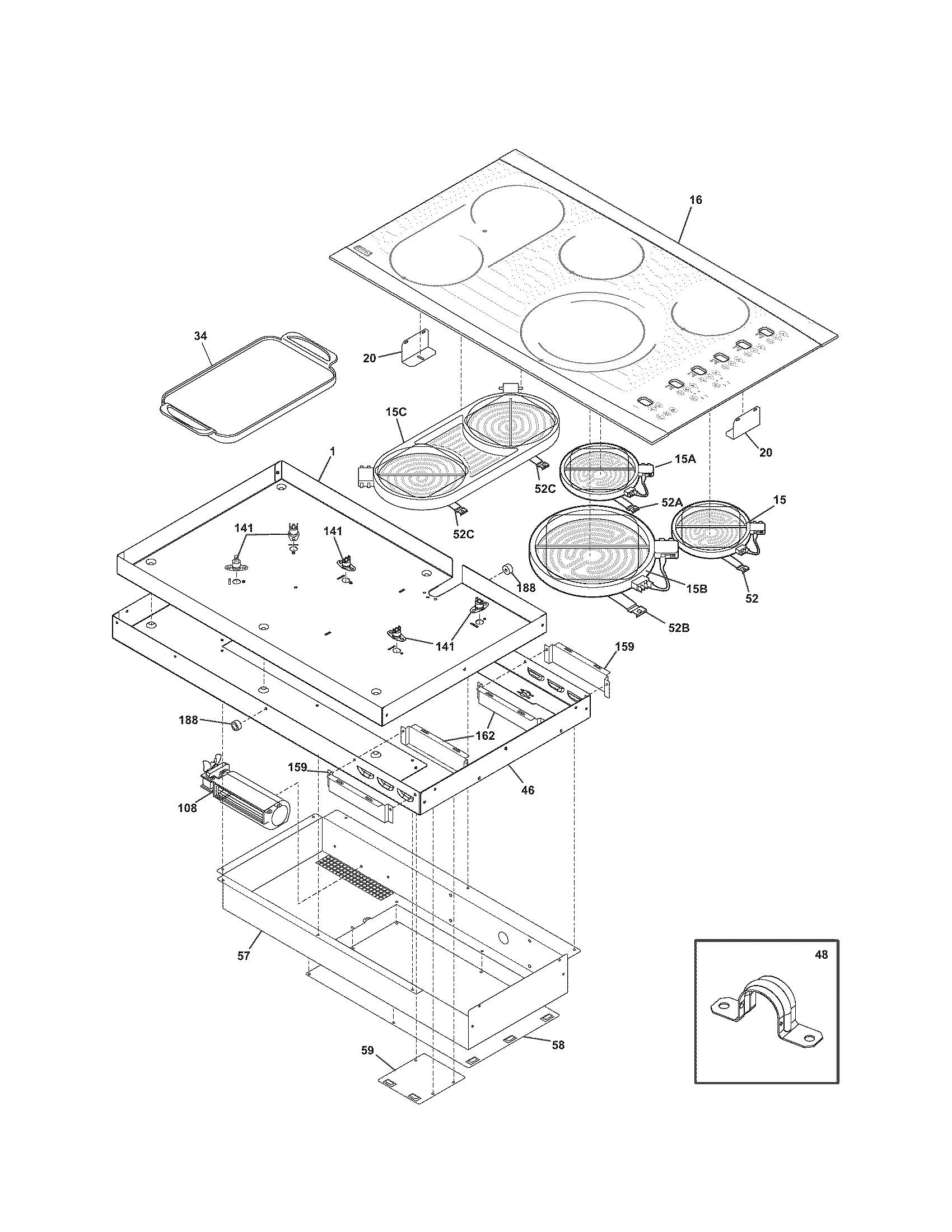 Kenmore Elite 79042823700 maintop diagram