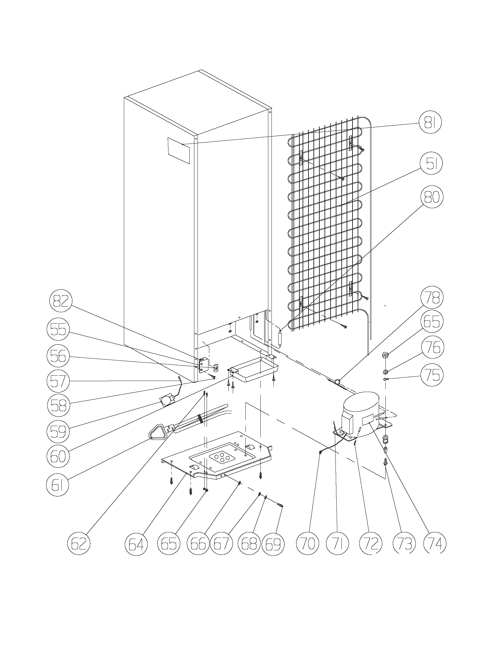 Frigidaire FRT124FW0 system diagram