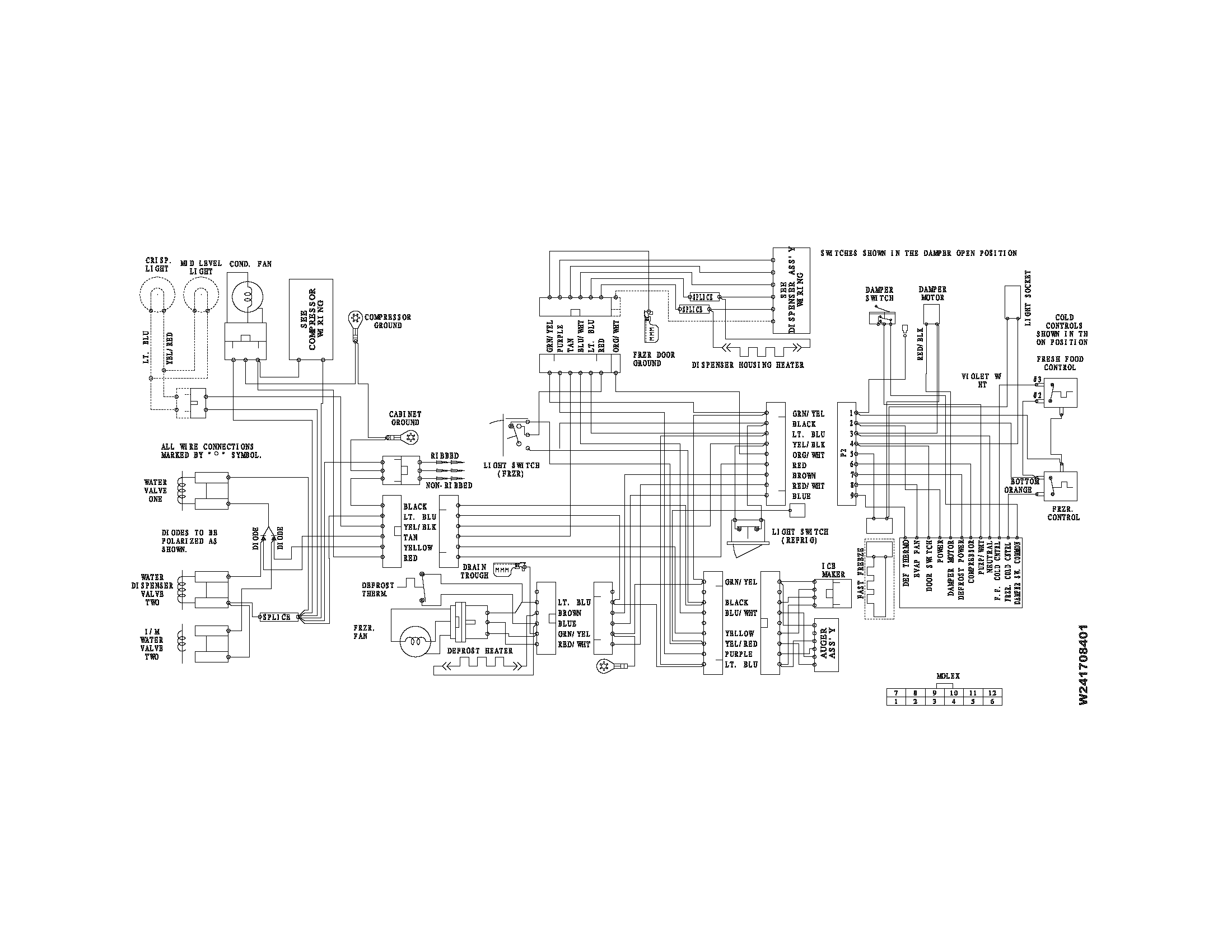 Frigidaire FRS3R2FW0 wiring diagram diagram
