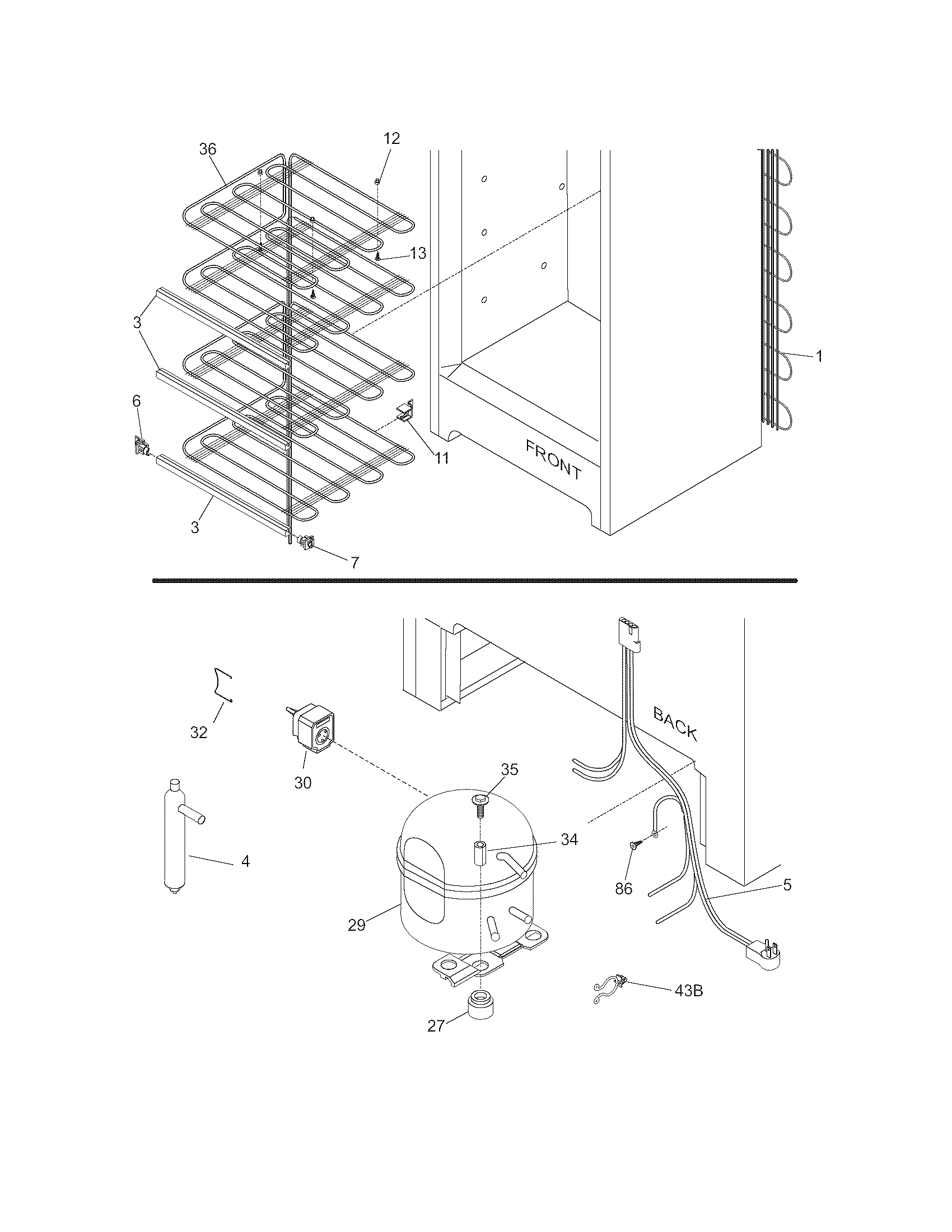 Frigidaire FFU1724DW9 system diagram