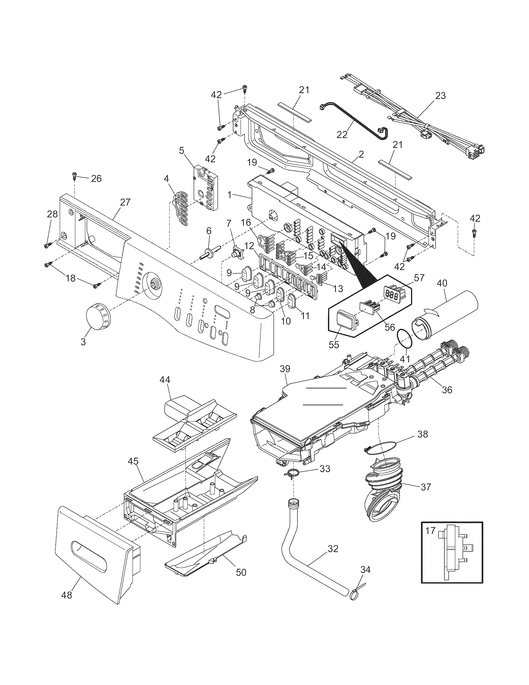 Frigidaire ATF6500GS0 control panel diagram