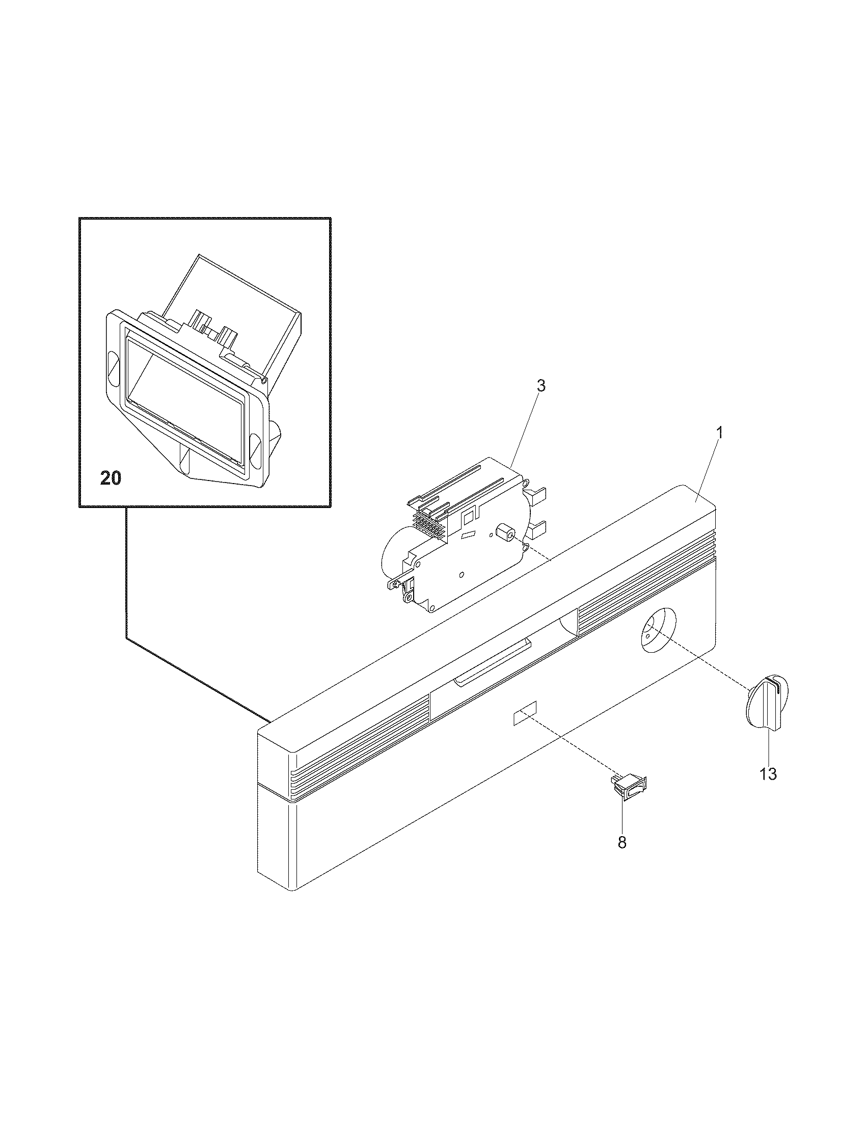 White-Westinghouse WDB11NRDS4 control panel diagram