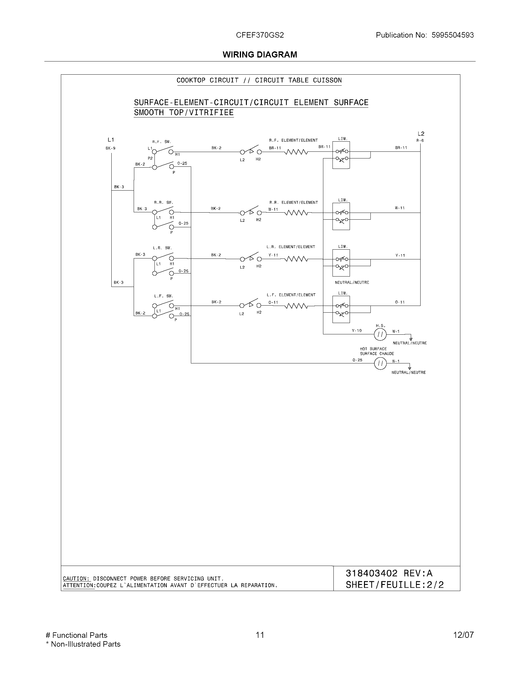 Frigidaire CFEF370GS2 wiring diagram diagram