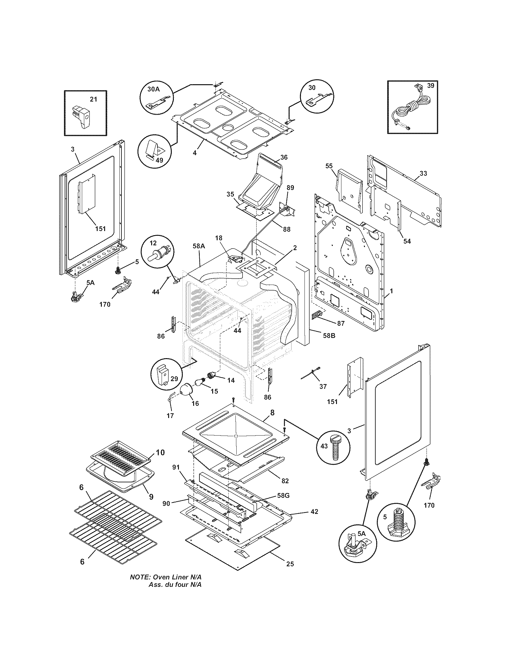 Kenmore 79078639602 body diagram