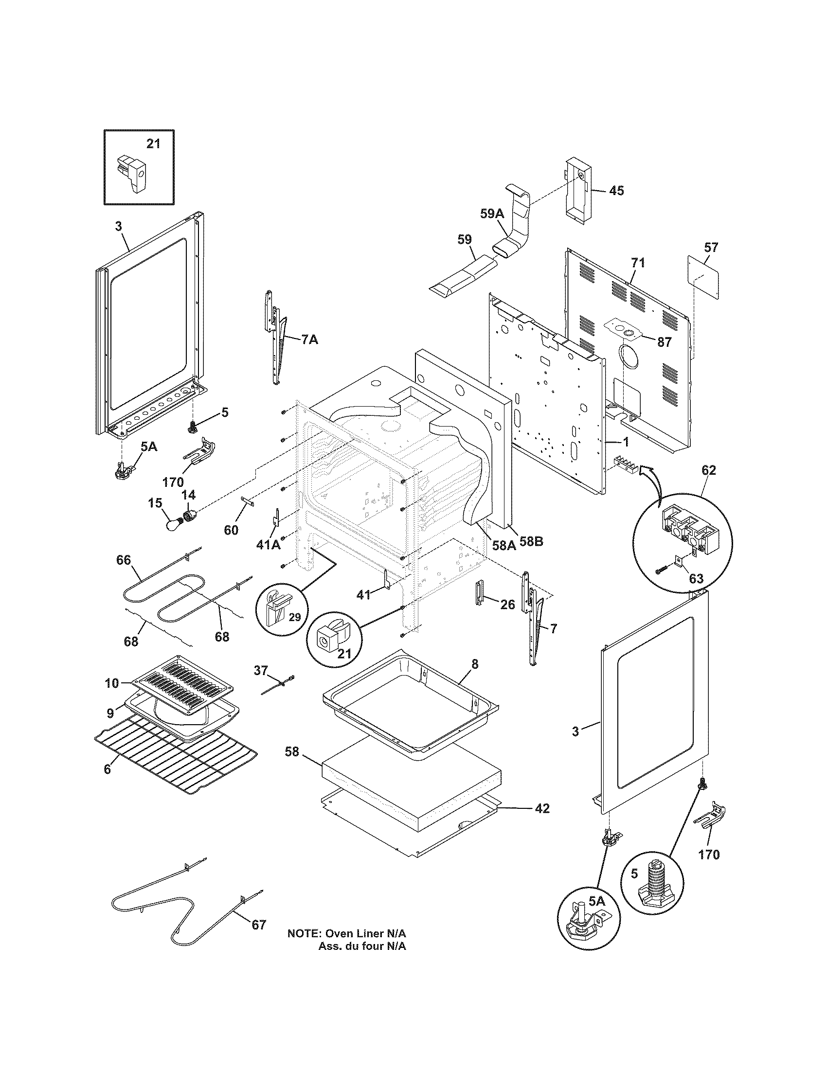 Kenmore 79095043500 body diagram