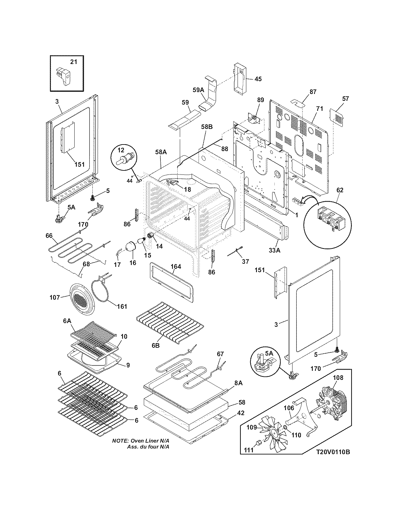 Frigidaire CGLEFM97DSK body diagram