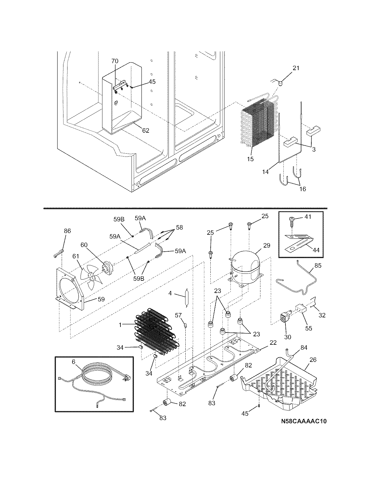 Frigidaire FRSH6KR5JW0 system diagram