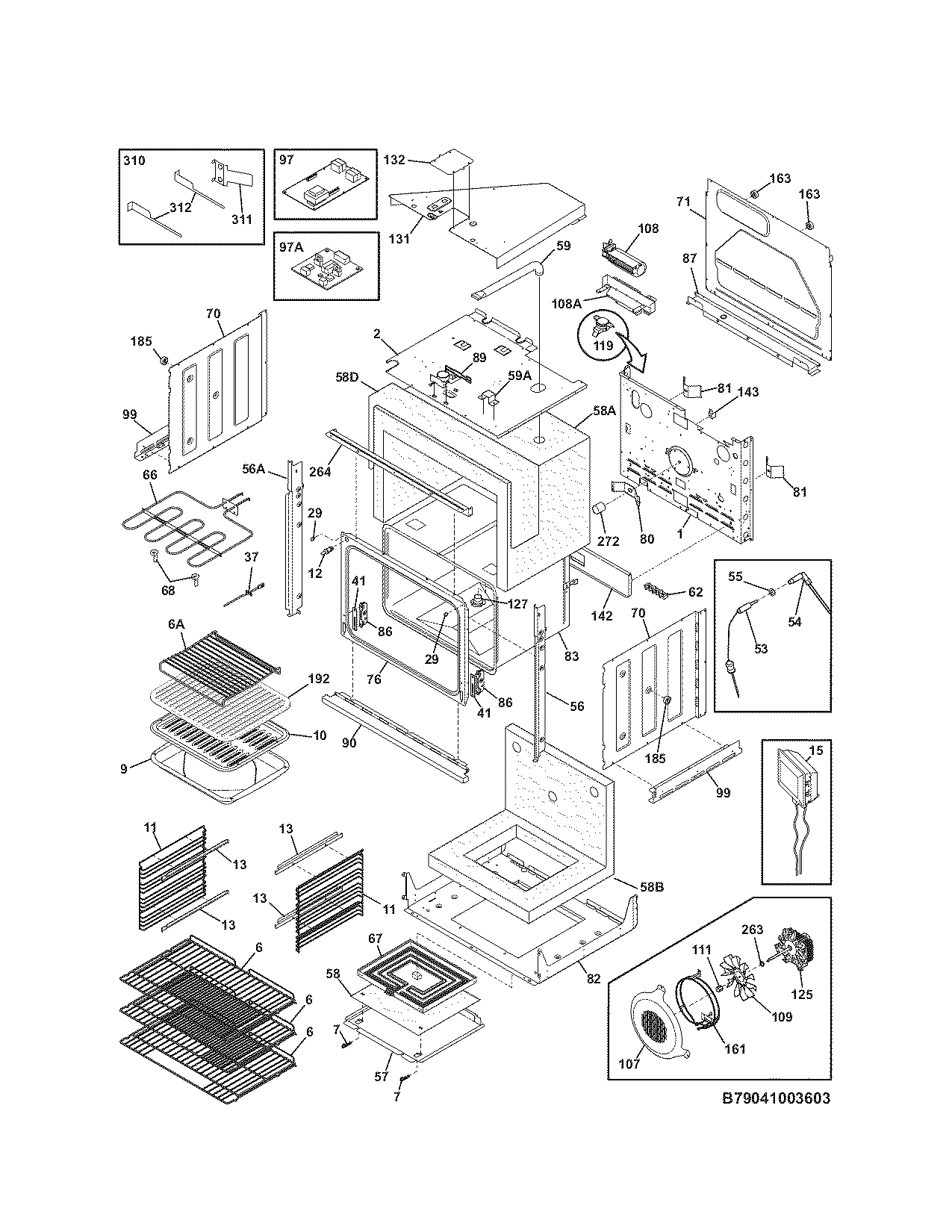 Kenmore Pro 79041003603 body diagram