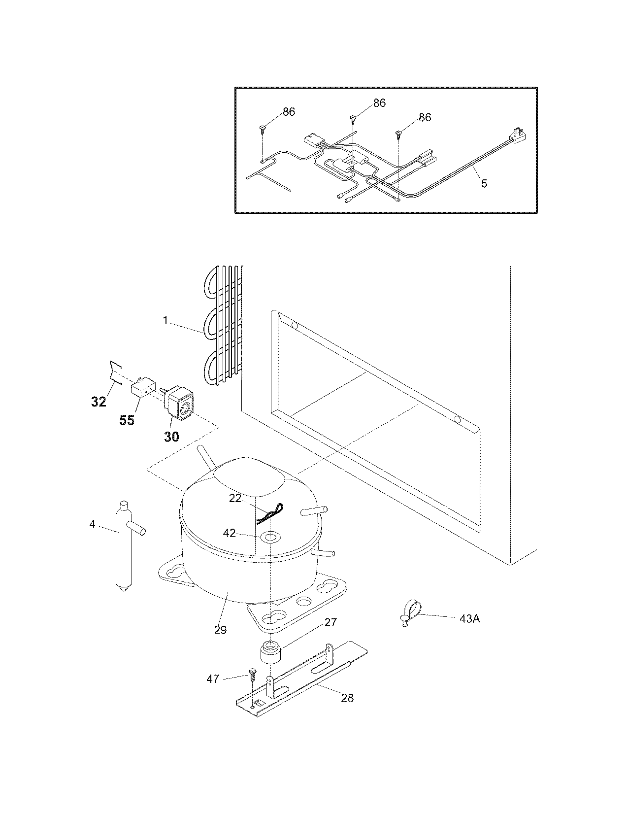 Frigidaire GLFC2027FW5 system diagram