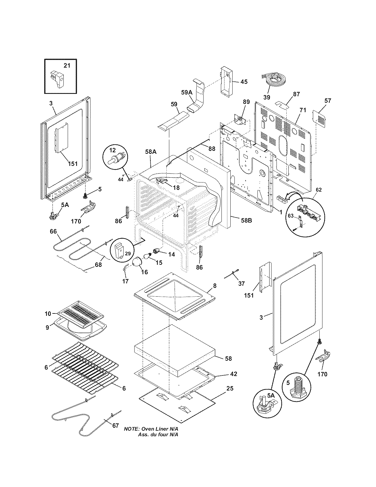 Kenmore 79096008800 body diagram