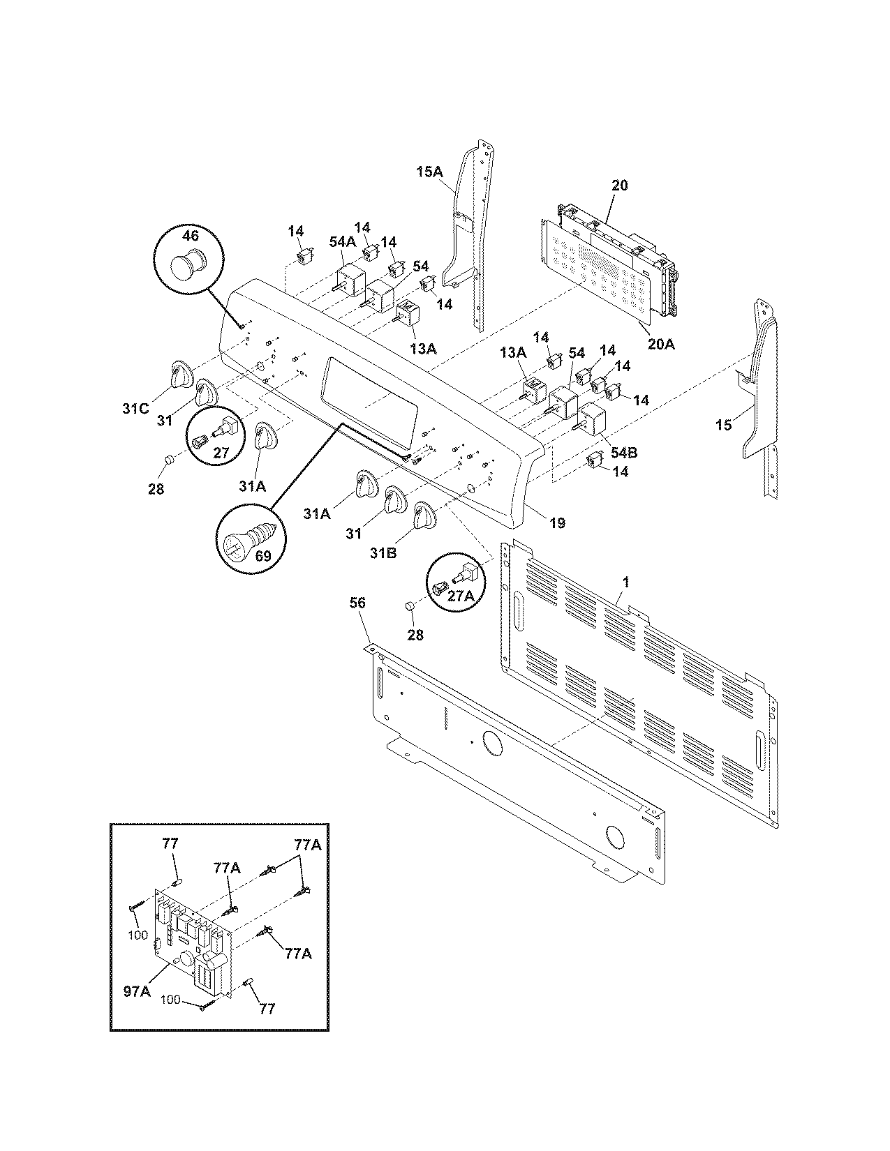Kenmore 79094472800 backguard diagram