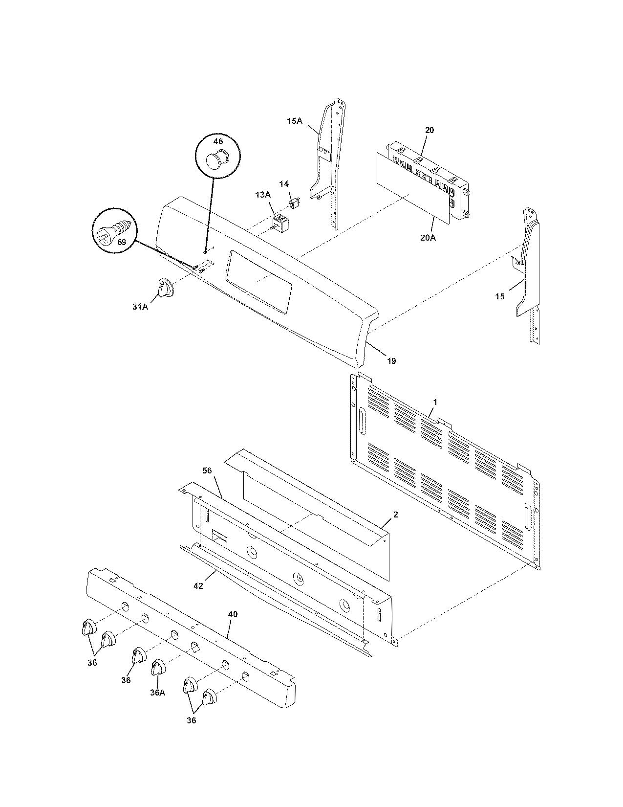 Kenmore 79078869800 backguard diagram